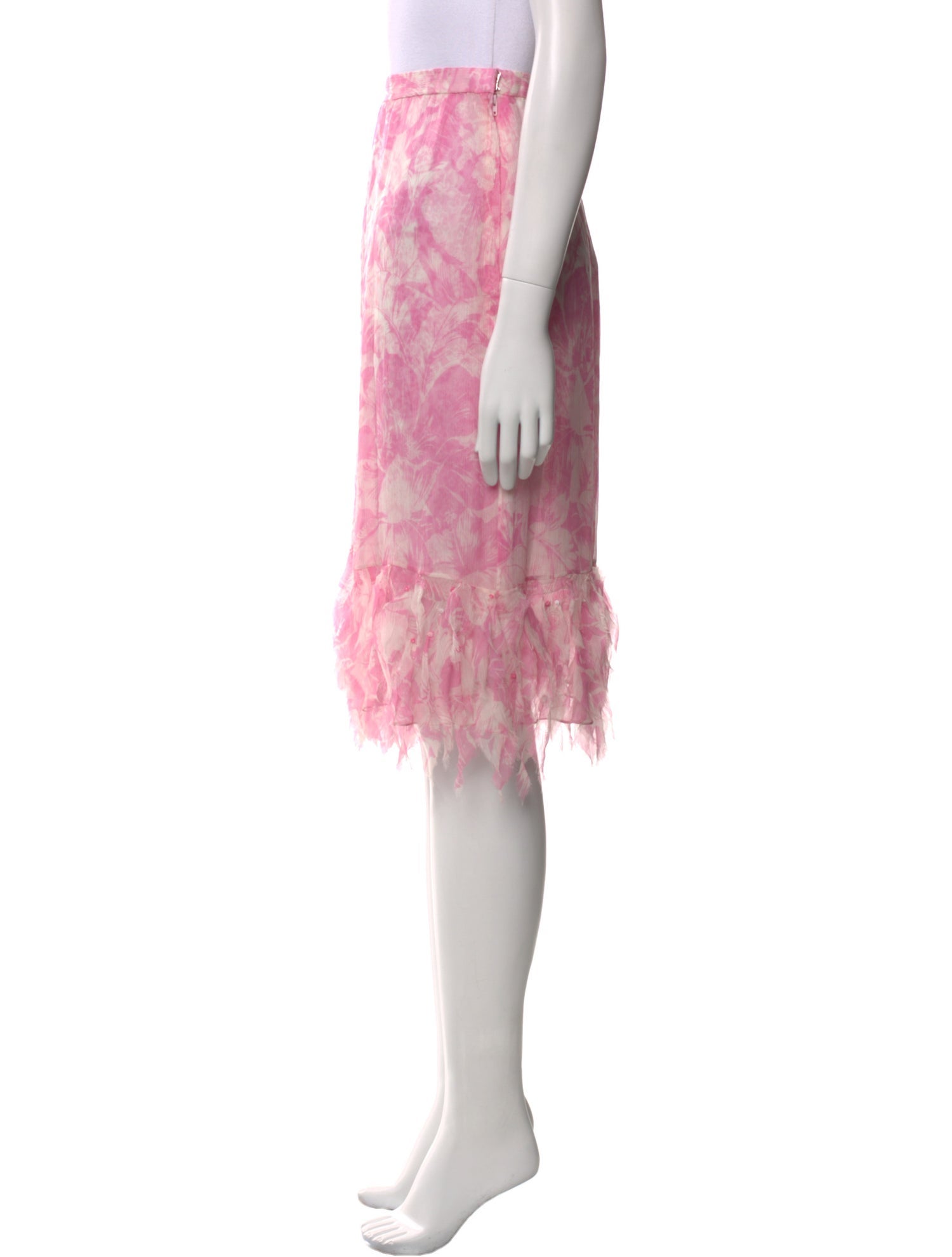 Oscar de la Renta Printed Knee-Length Skirt