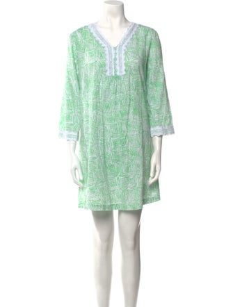 Oscar de la Renta Printed Mini Dress