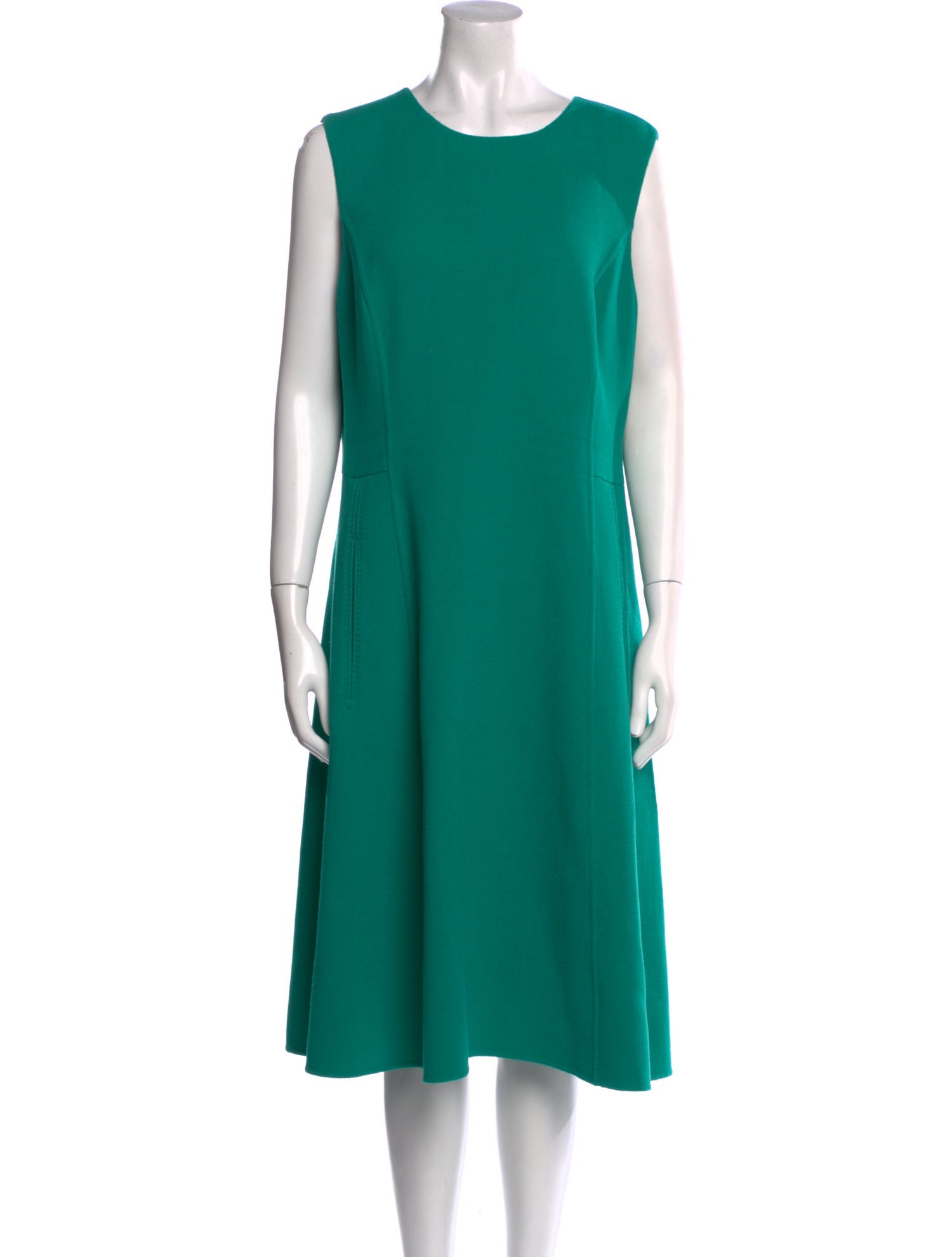 Oscar de la Renta Wool Midi Length Dress