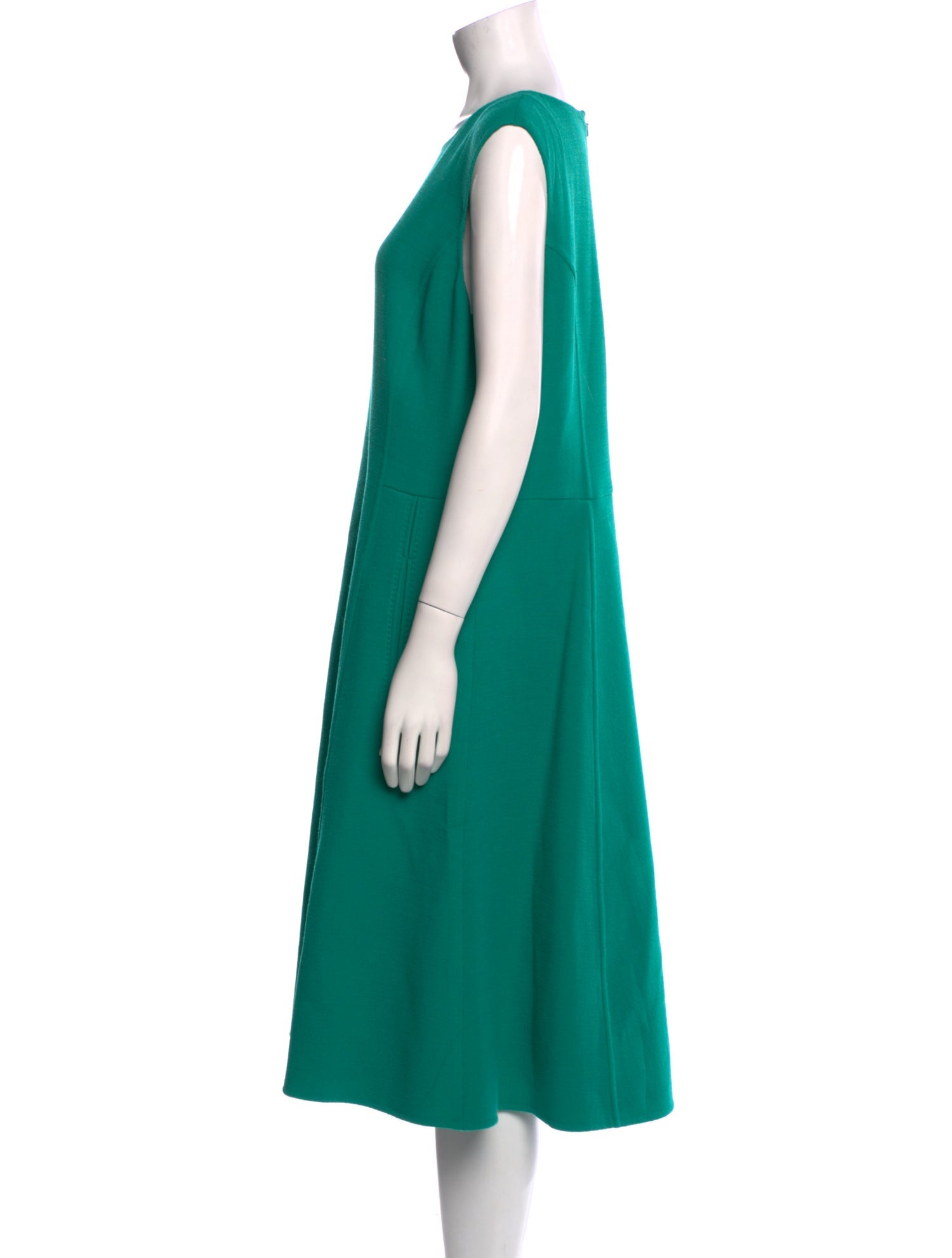 Oscar de la Renta Wool Midi Length Dress