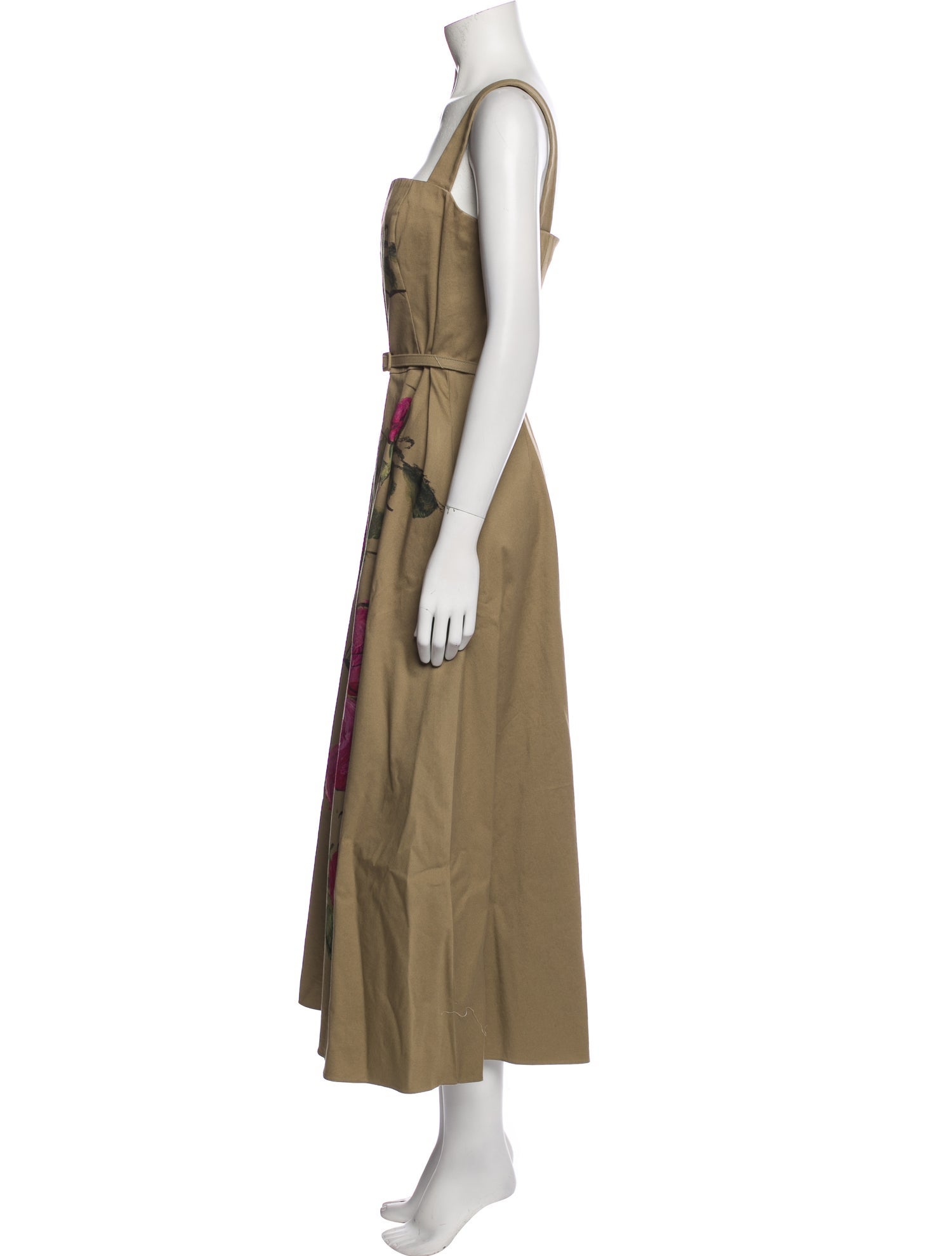 Oscar de la Renta Floral Print Long Dress