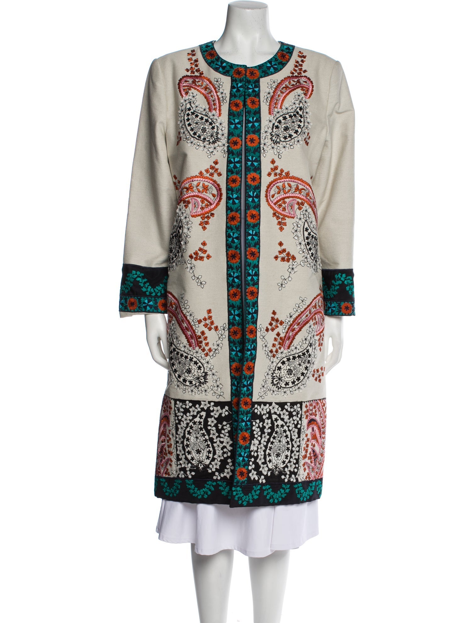 Oscar de la Renta Floral Print Coat