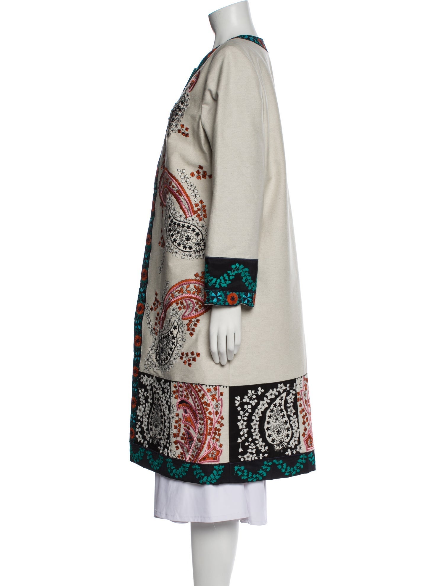 Oscar de la Renta Floral Print Coat