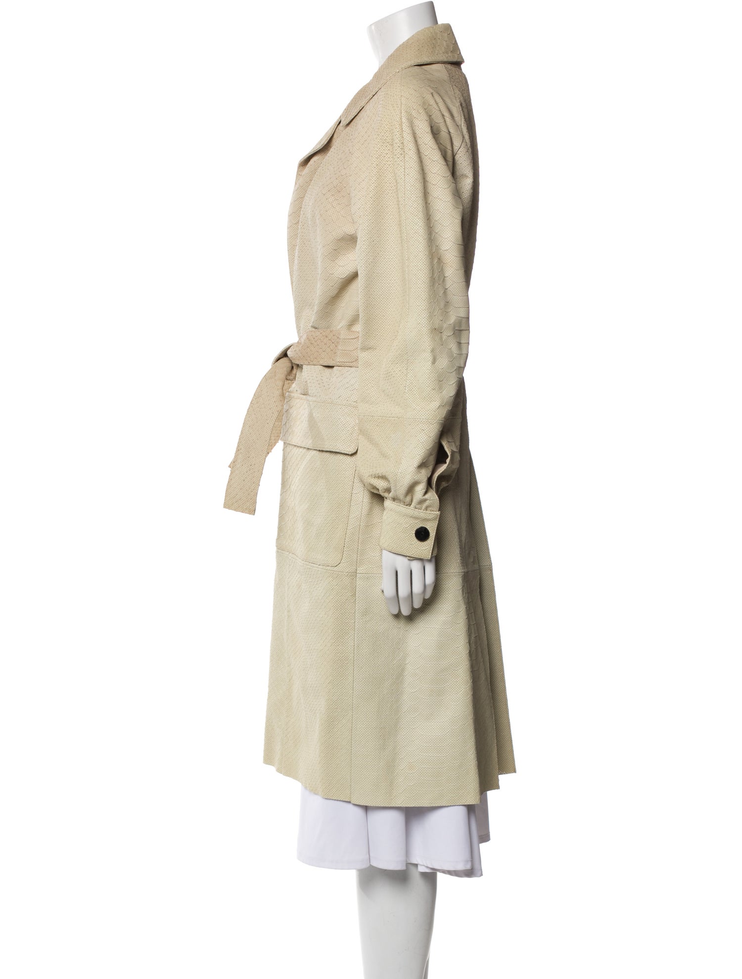 Oscar de la Renta Leather Trench Coat