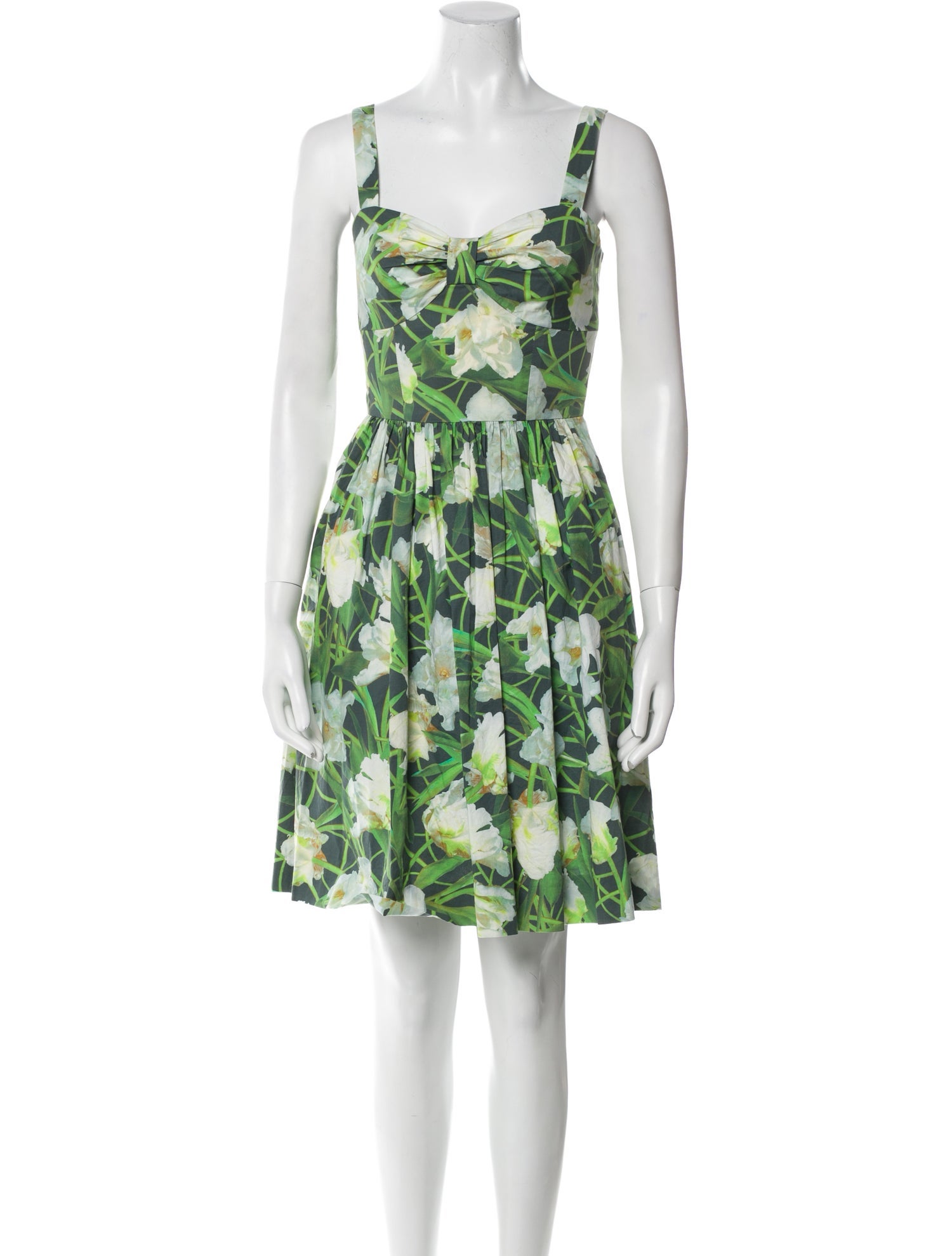 Oscar de la Renta Floral Print Mini Dress