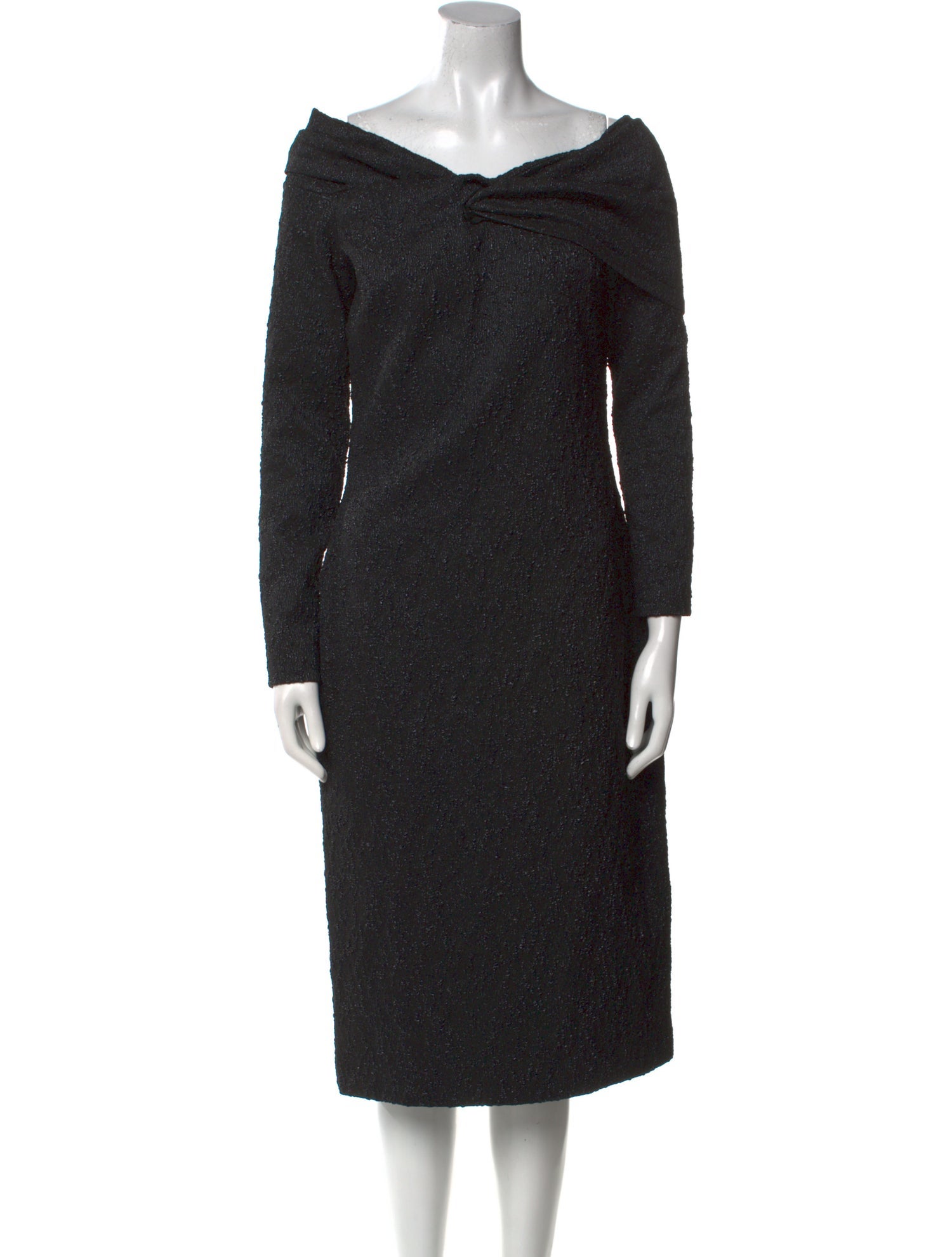Oscar de la Renta Cowl Neck Midi Length Dress w/ Tags