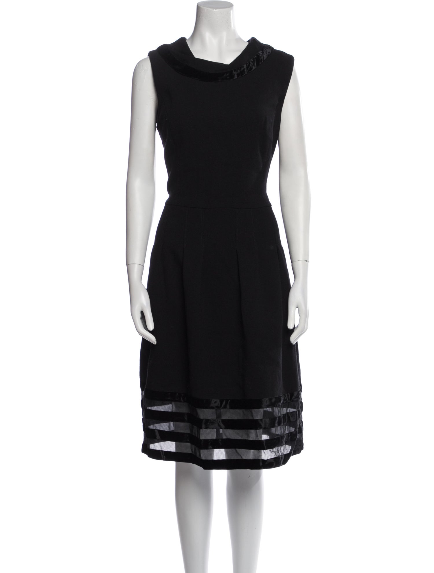 Oscar de la Renta Wool Midi Length Dress