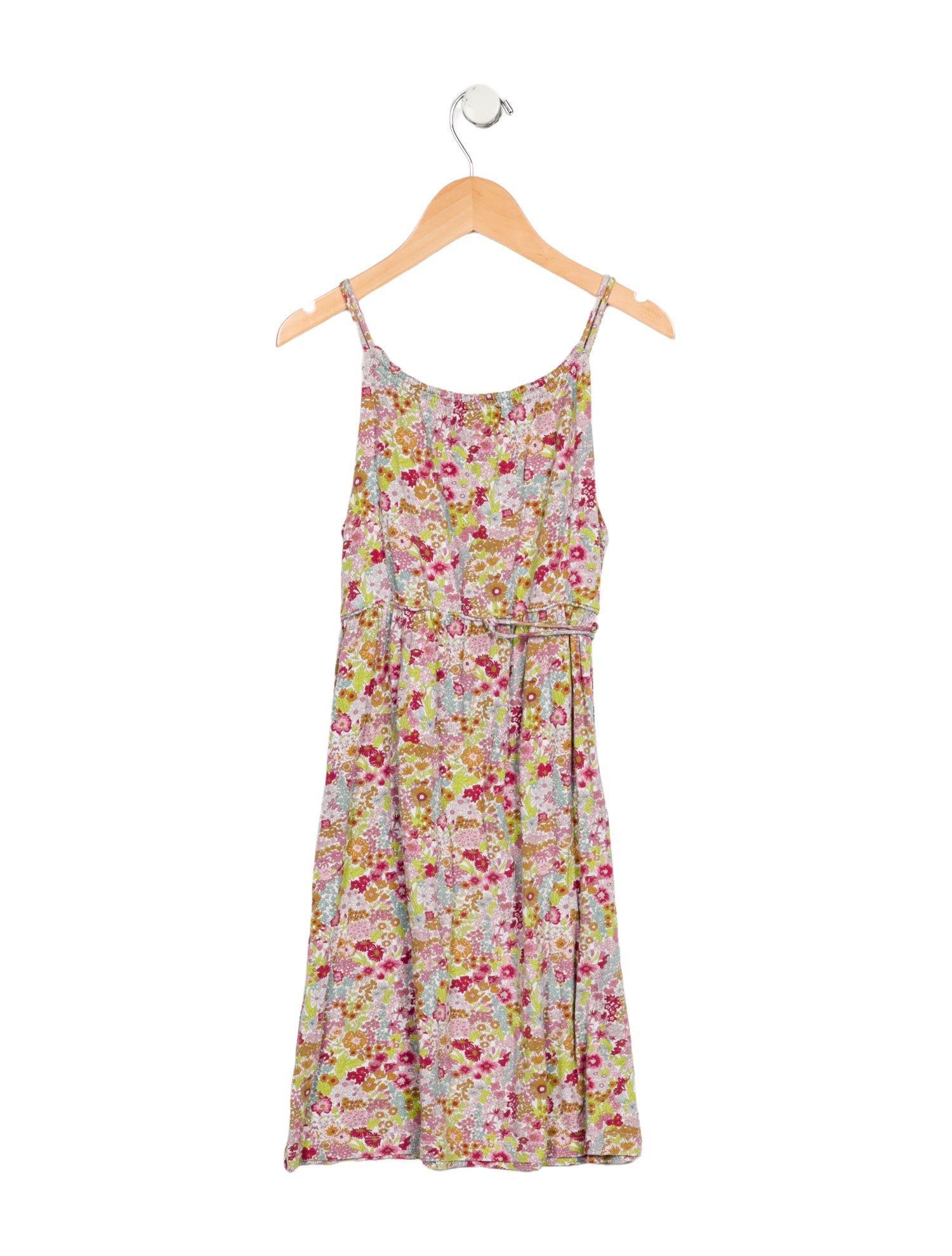 Oscar de la Renta Girls' Floral Sleeveless Cotton Dress