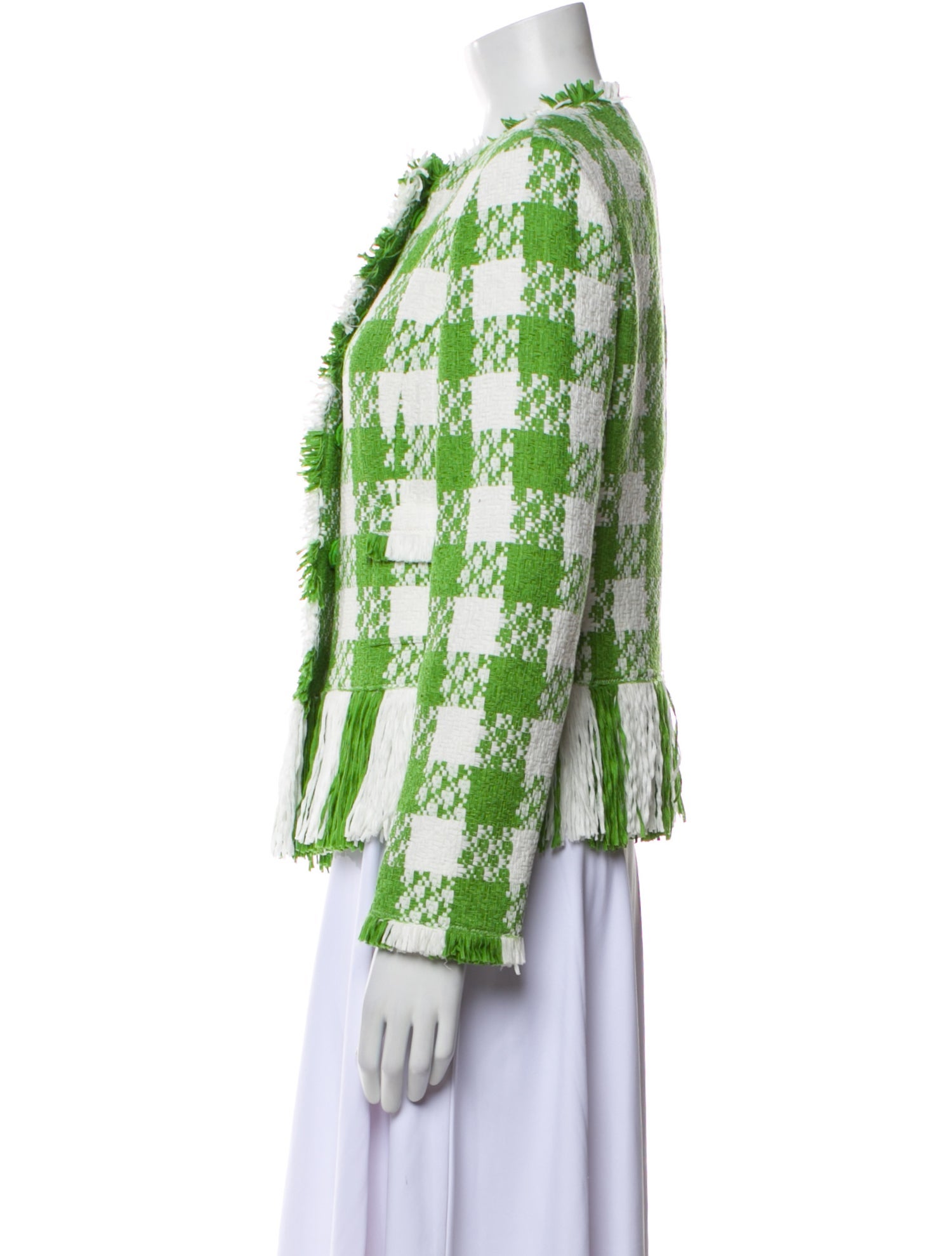 Oscar de la Renta Tweed Pattern Jacket