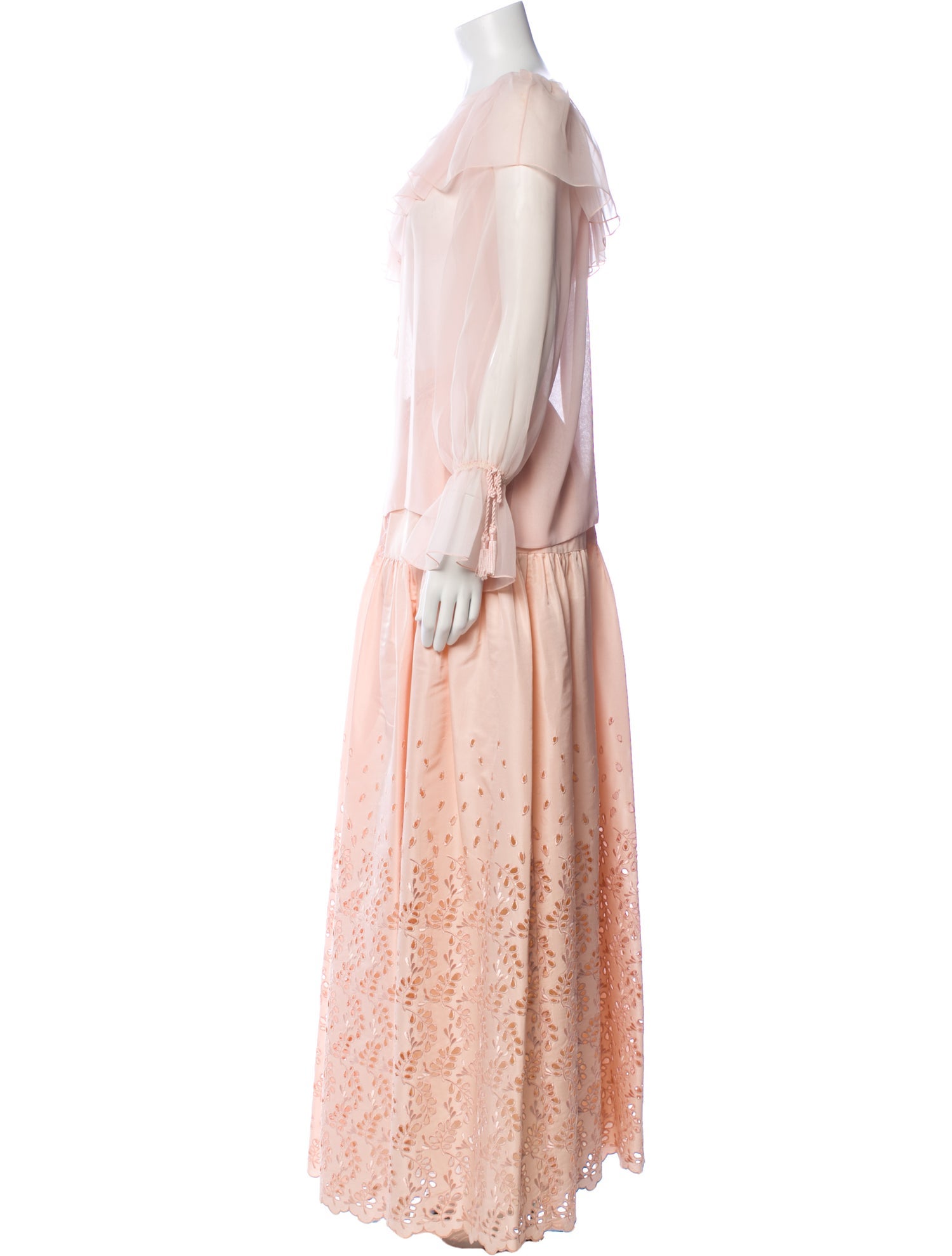 Oscar de la Renta Vintage Tassel Accents Skirt Set