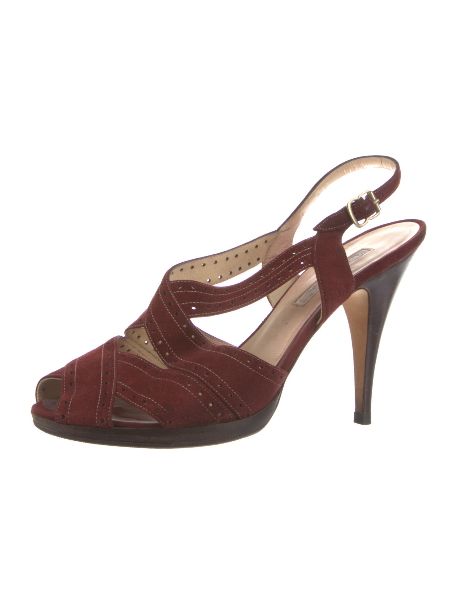 Oscar de la Renta Suede Slingback Pumps