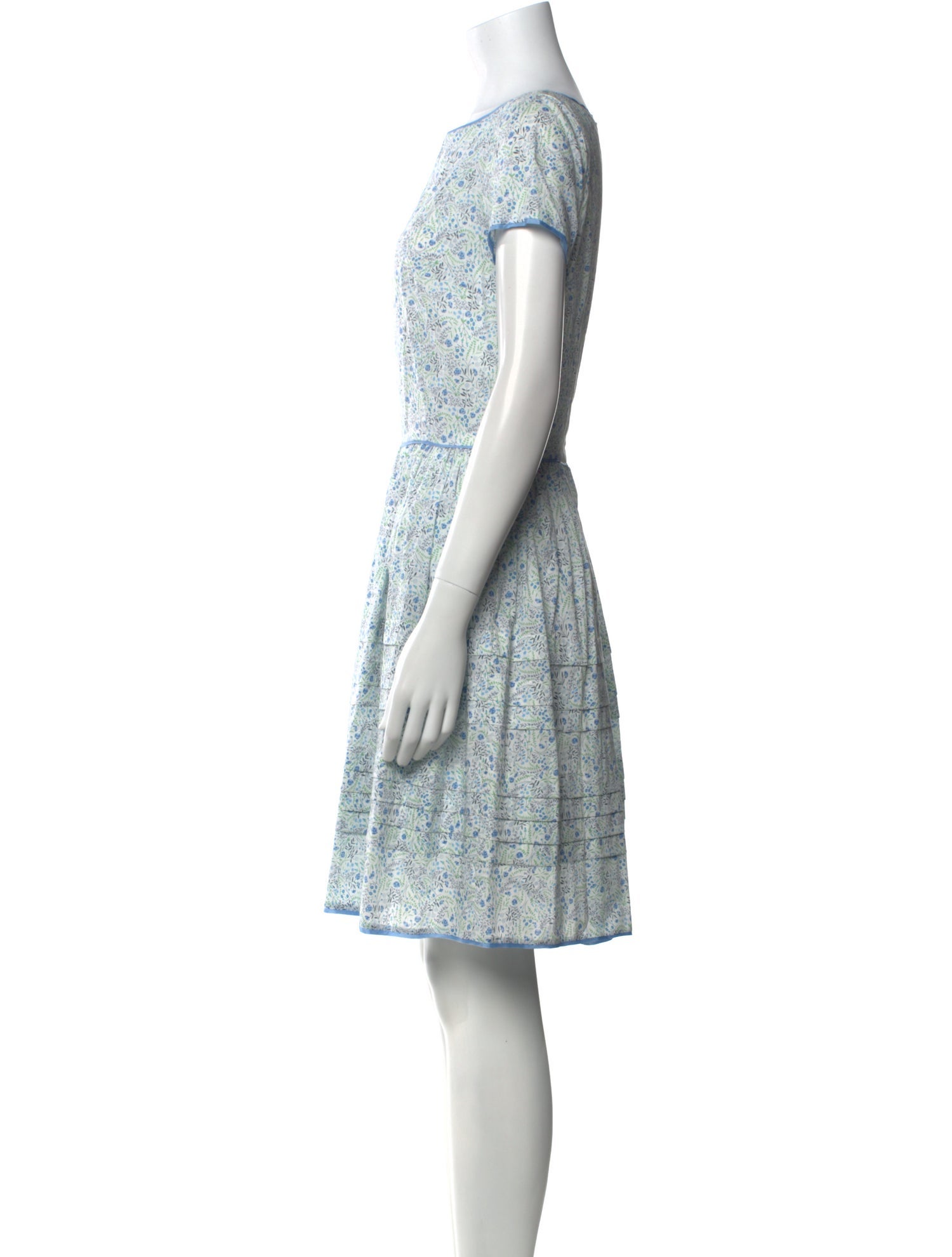 Oscar de la Renta Floral Print Mini Dress