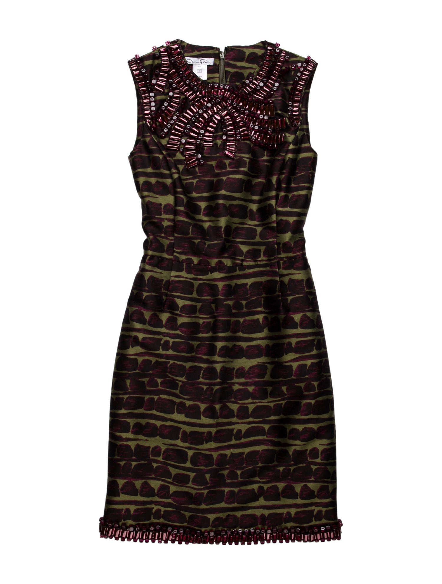 Oscar de la Renta Silk Knee-Length Dress