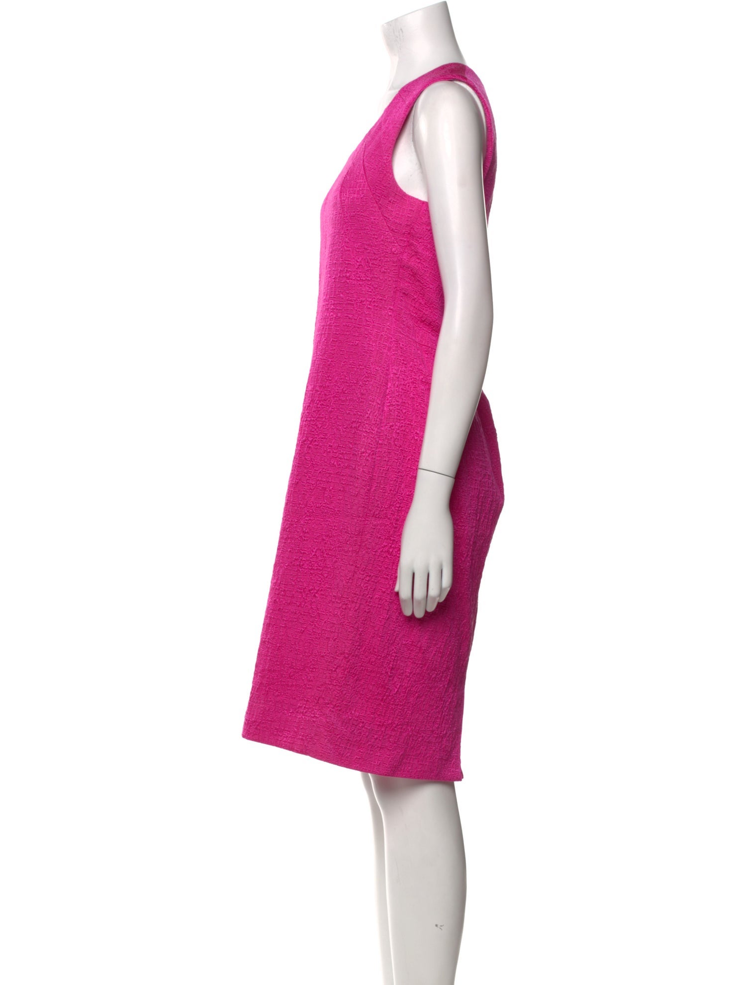 Oscar de la Renta Scoop Neck Knee-Length Dress