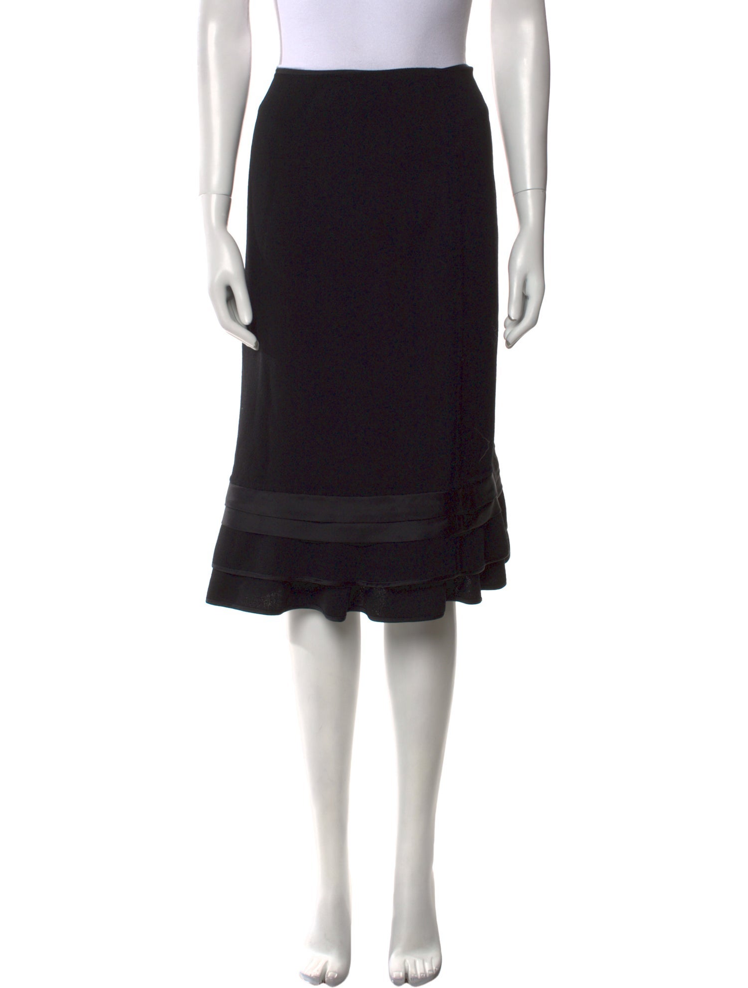 Oscar de la Renta Wool Knee-Length Skirt