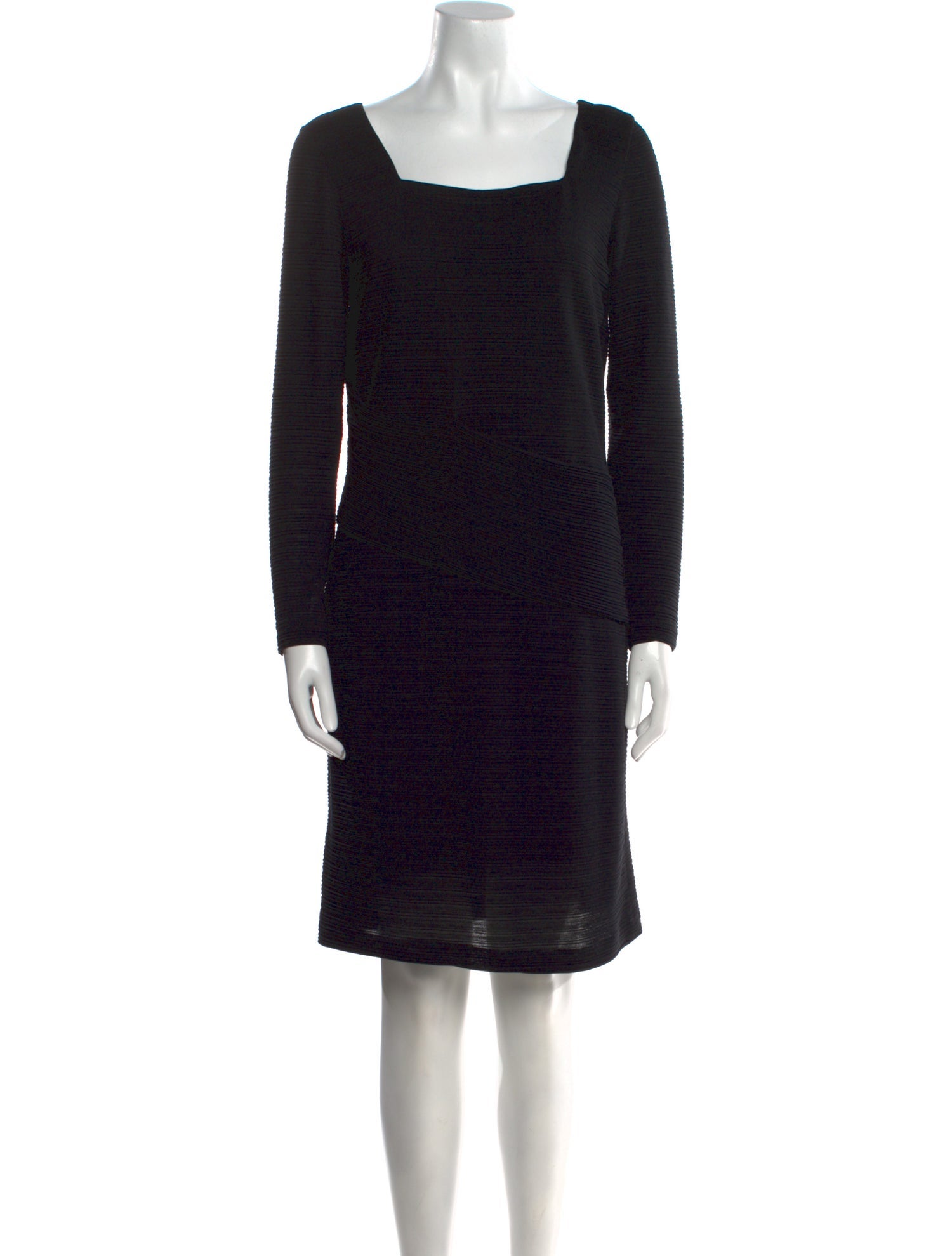 Oscar de la Renta Square Neckline Mini Dress