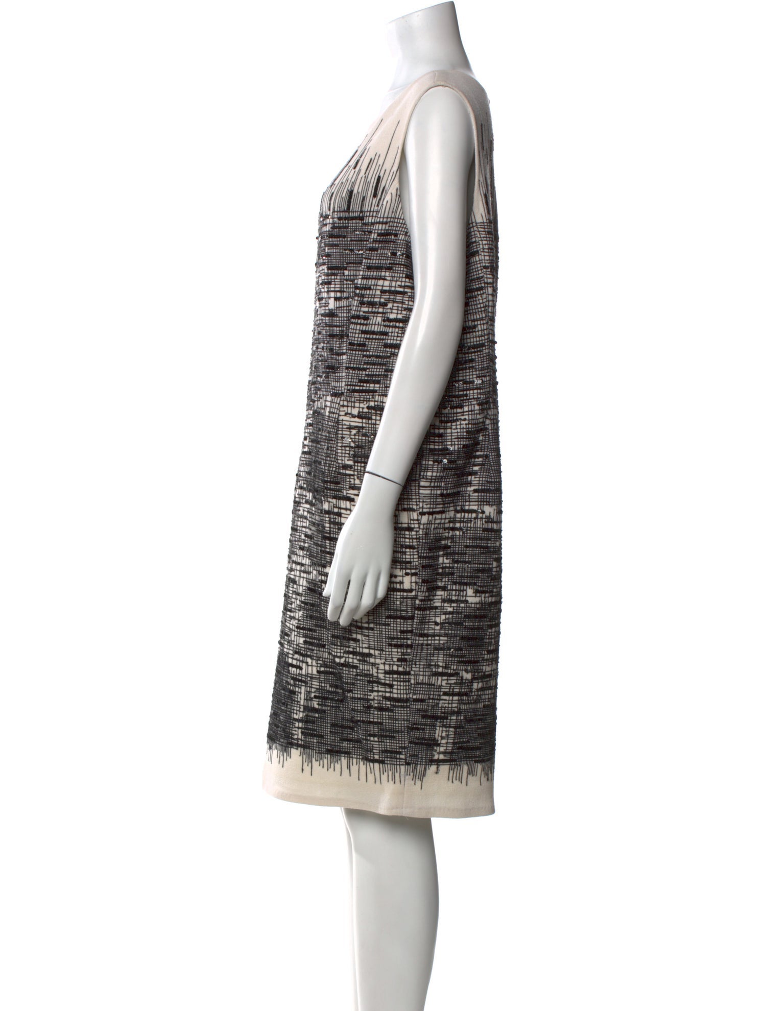 Oscar de la Renta Wool Knee-Length Dress