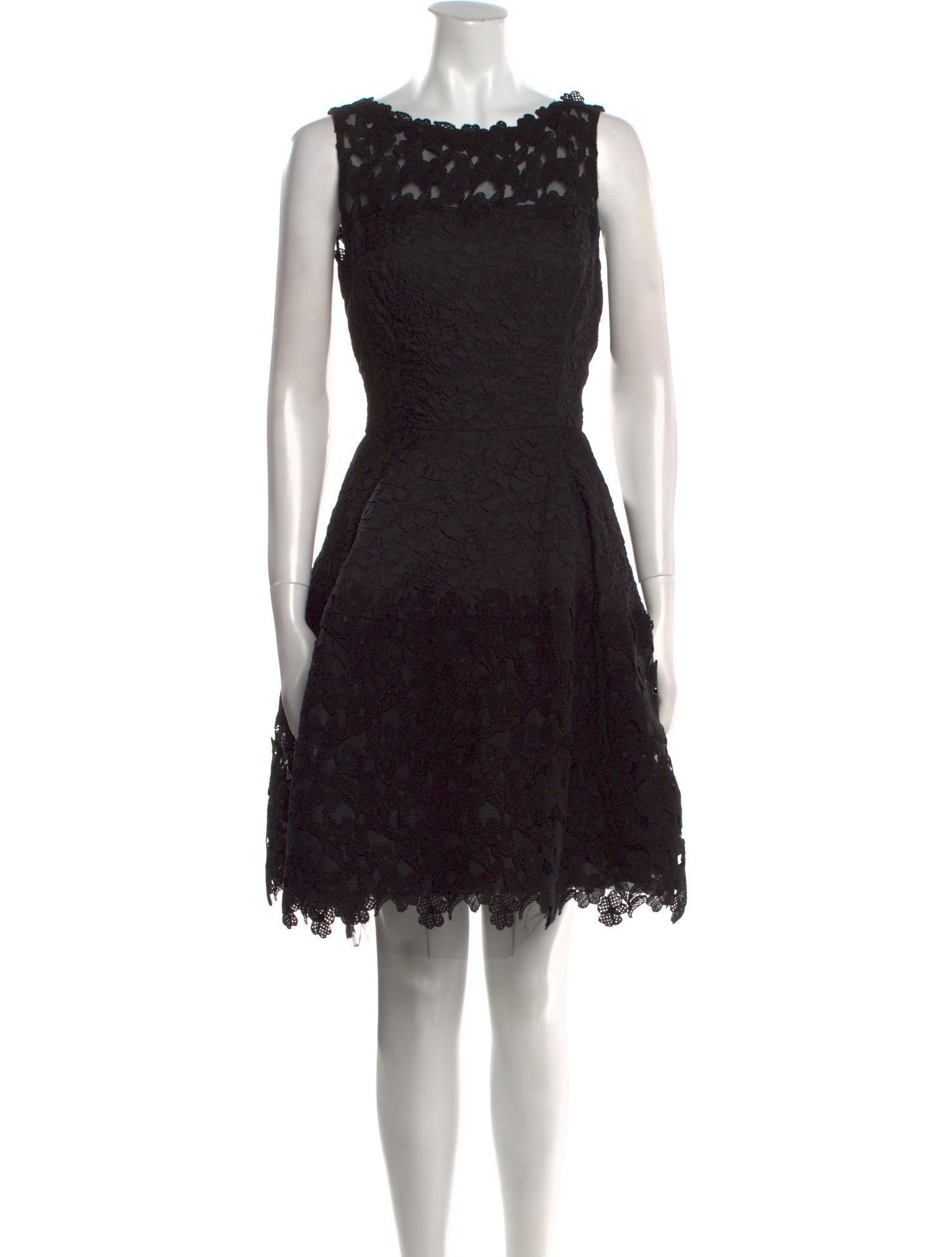 Oscar de la Renta Lace Pattern Knee-Length Dress w/ Tags