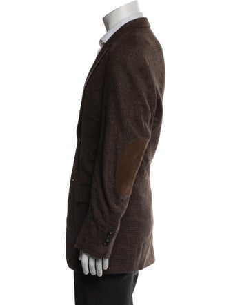 Oscar de la Renta Lambswool Polka Dot Print Blazer