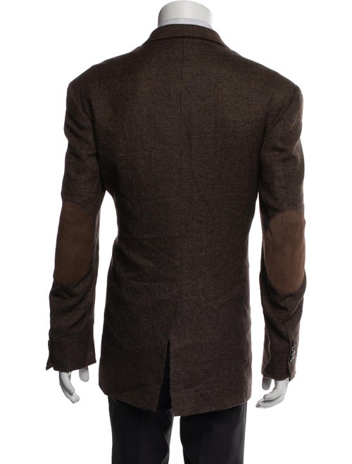 Oscar de la Renta Lambswool Polka Dot Print Blazer