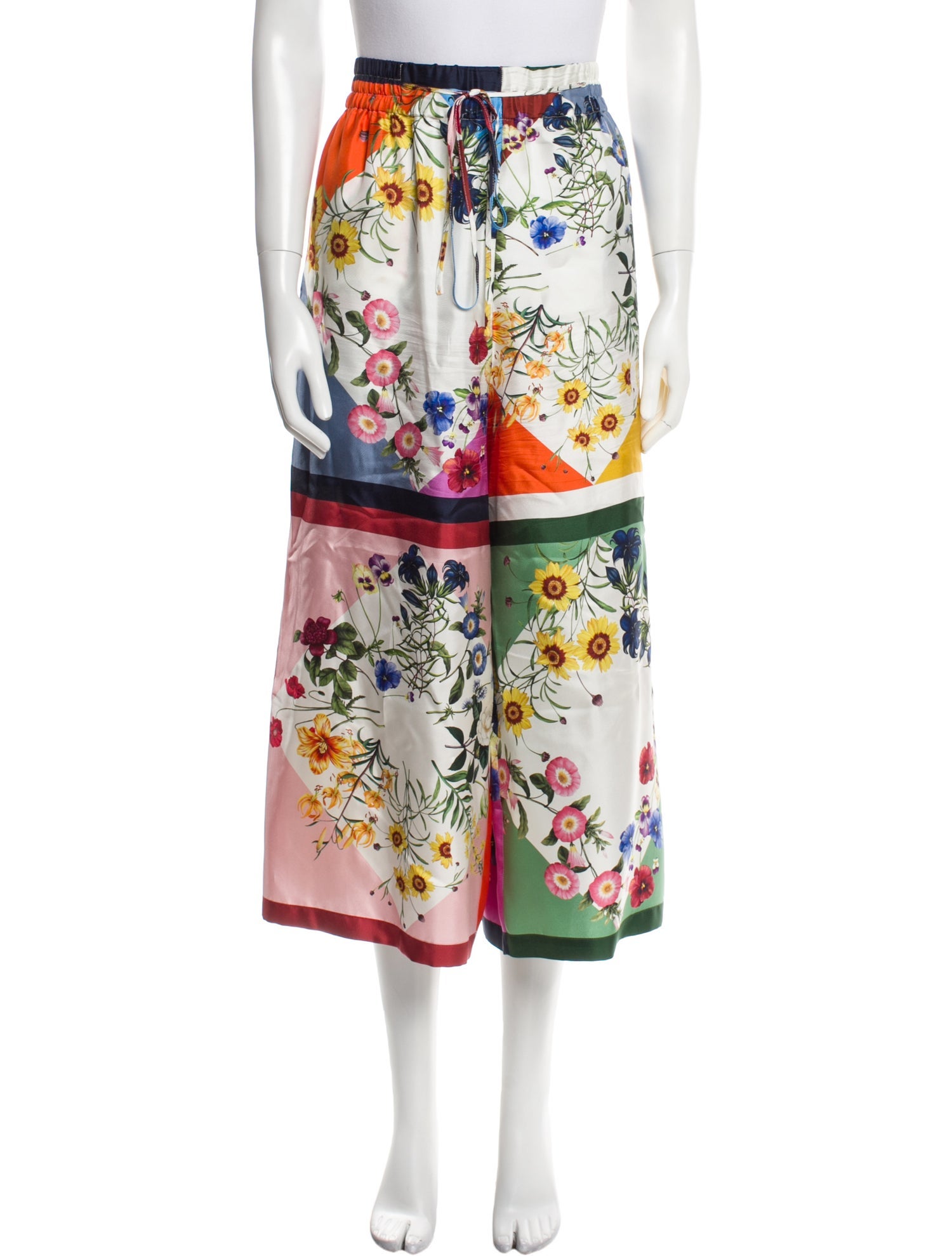 Oscar de la Renta Printed Wide Leg Pants