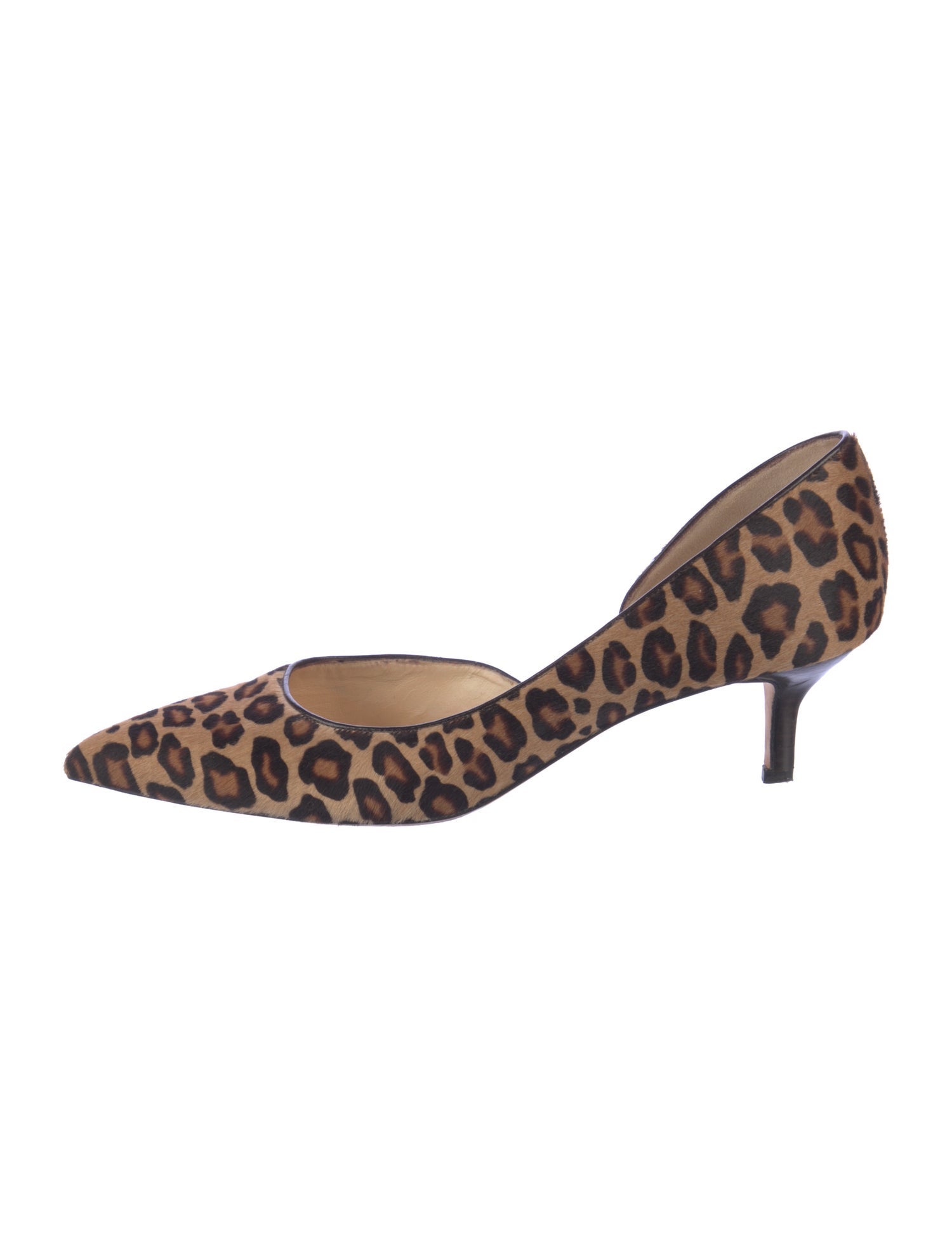 Oscar de la Renta Ponyhair Animal Print D'Orsay Pumps