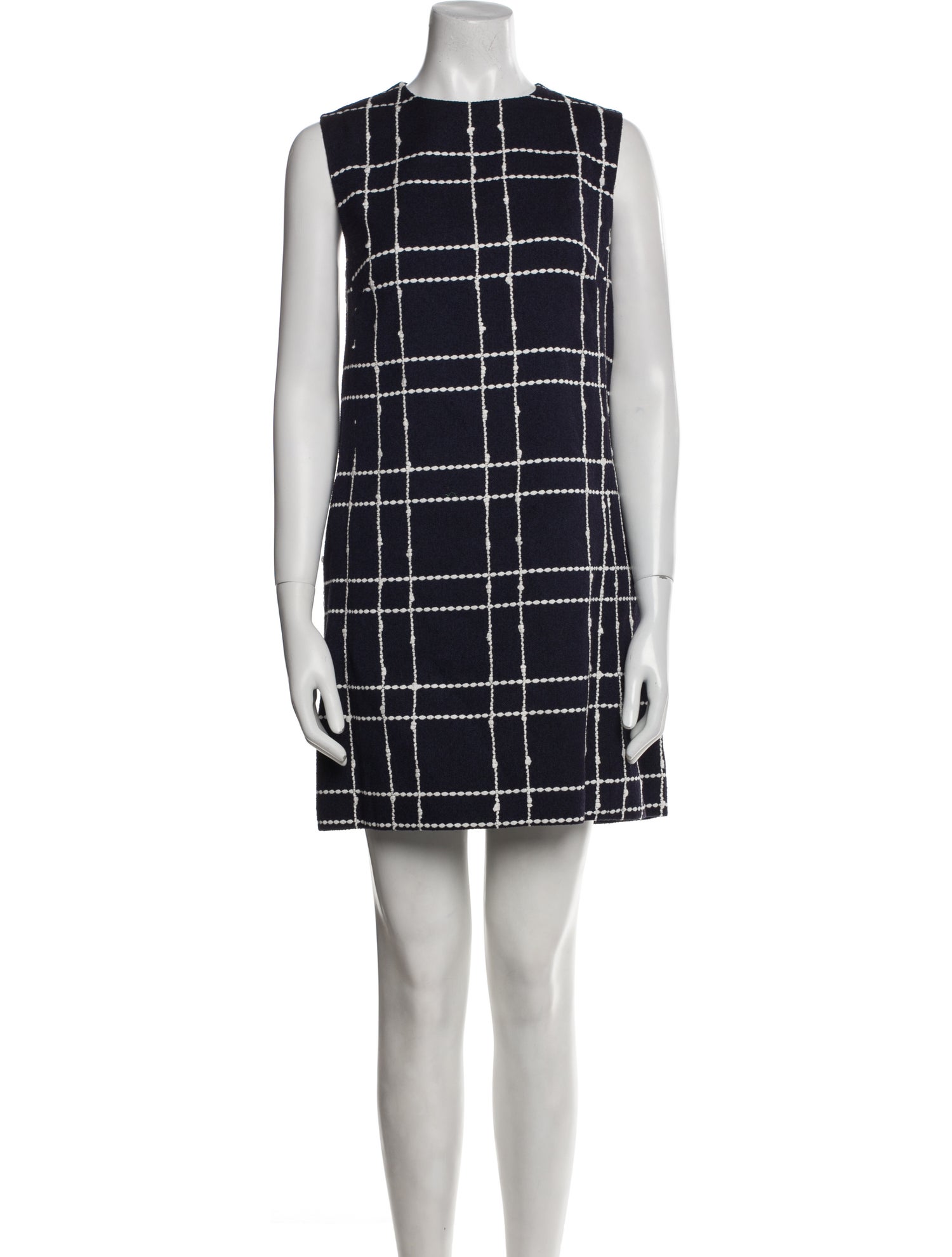 Oscar de la Renta Plaid Print Mini Dress