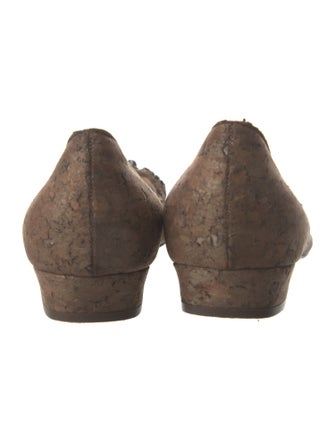 Oscar de la Renta Crystal Embellishments Ballet Flats