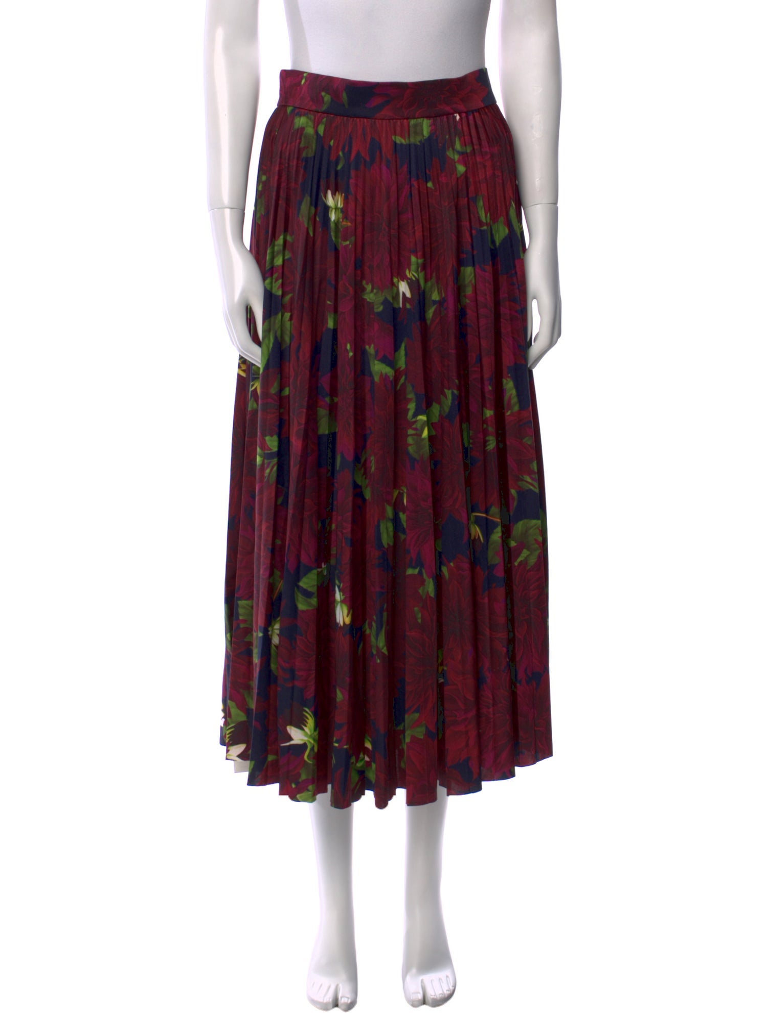 Oscar de la Renta Printed Midi Length Skirt