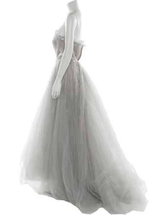 Oscar de la Renta Strapless Long Dress