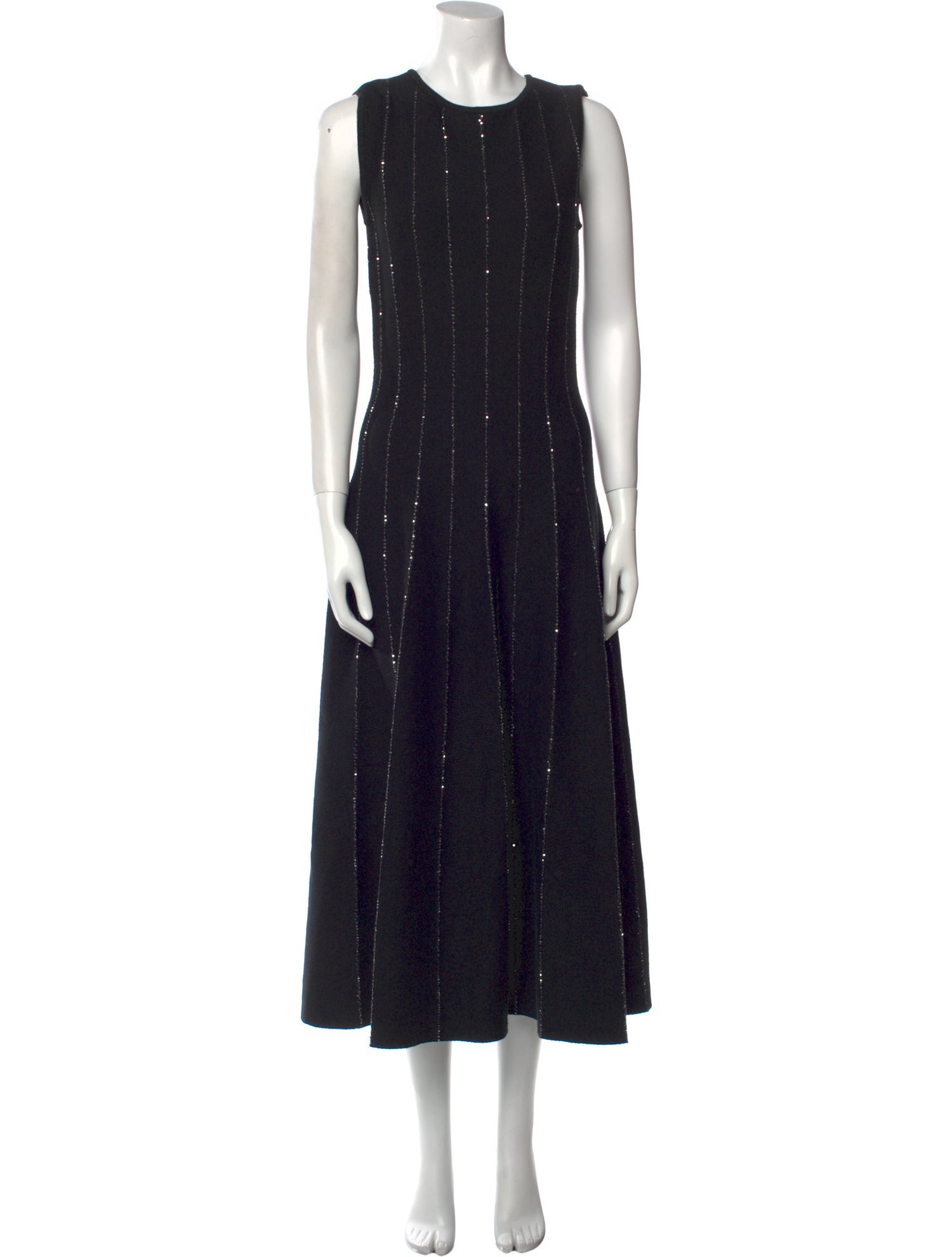 Oscar de la Renta Striped Long Dress