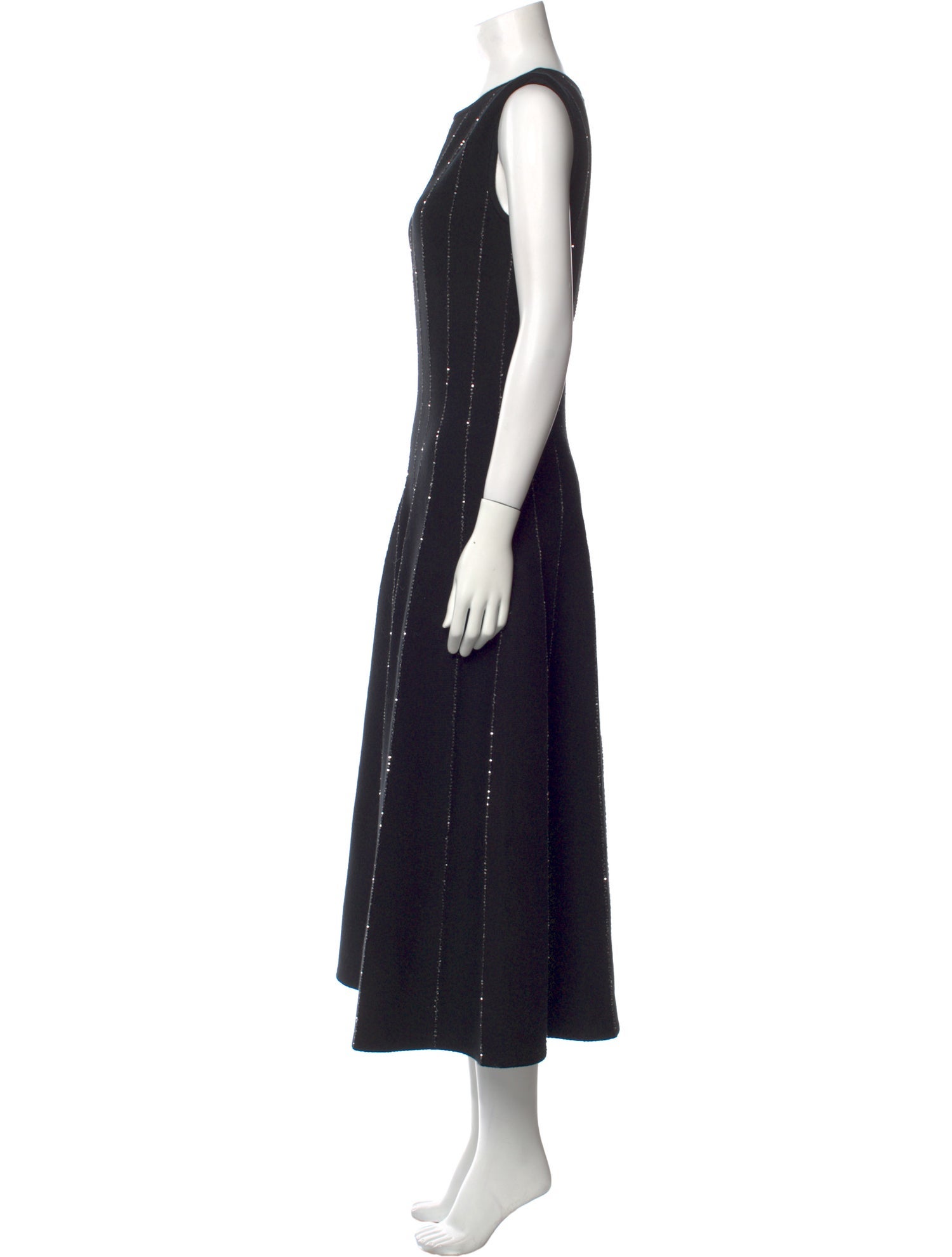 Oscar de la Renta Striped Long Dress