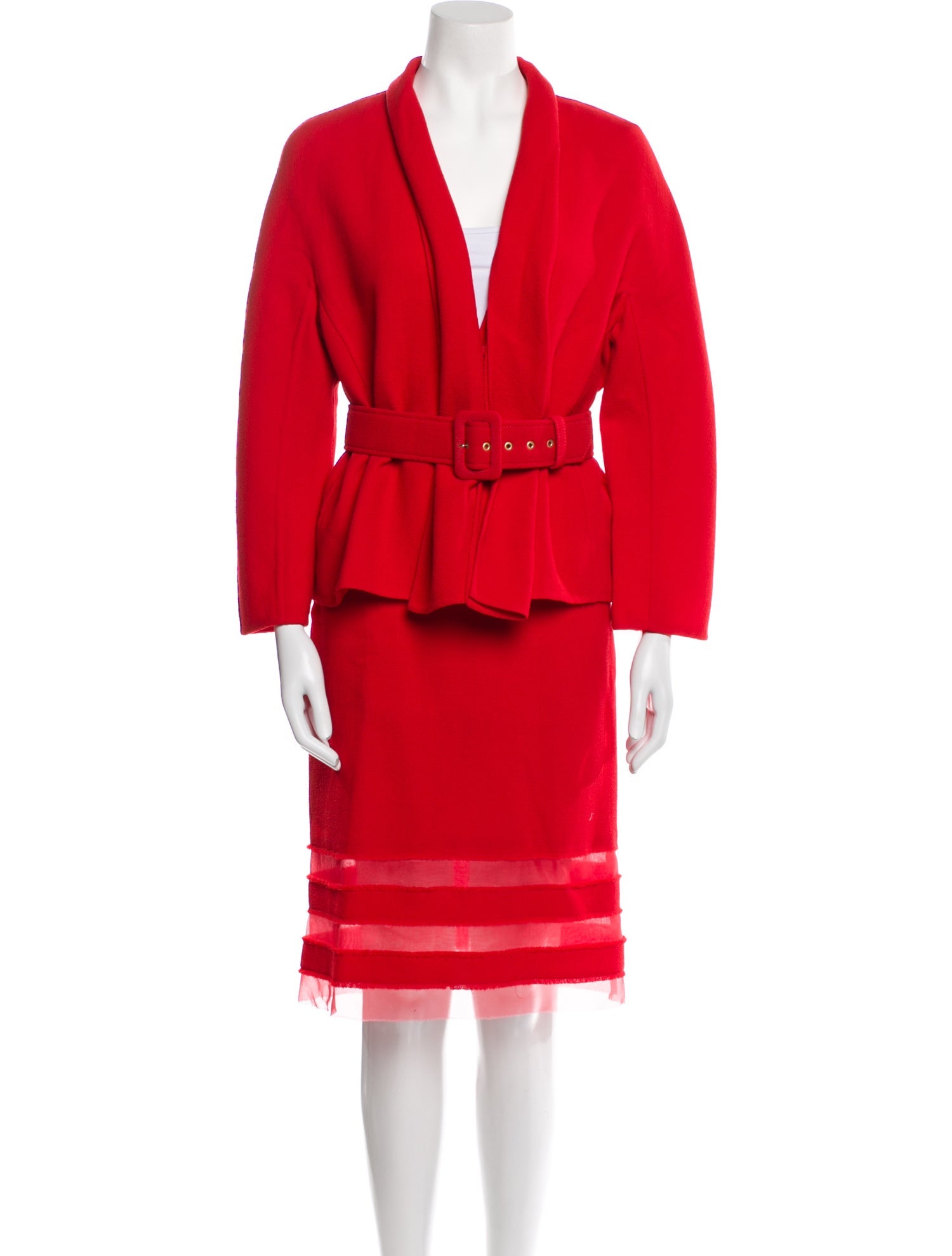 Oscar de la Renta Wool Skirt Suit