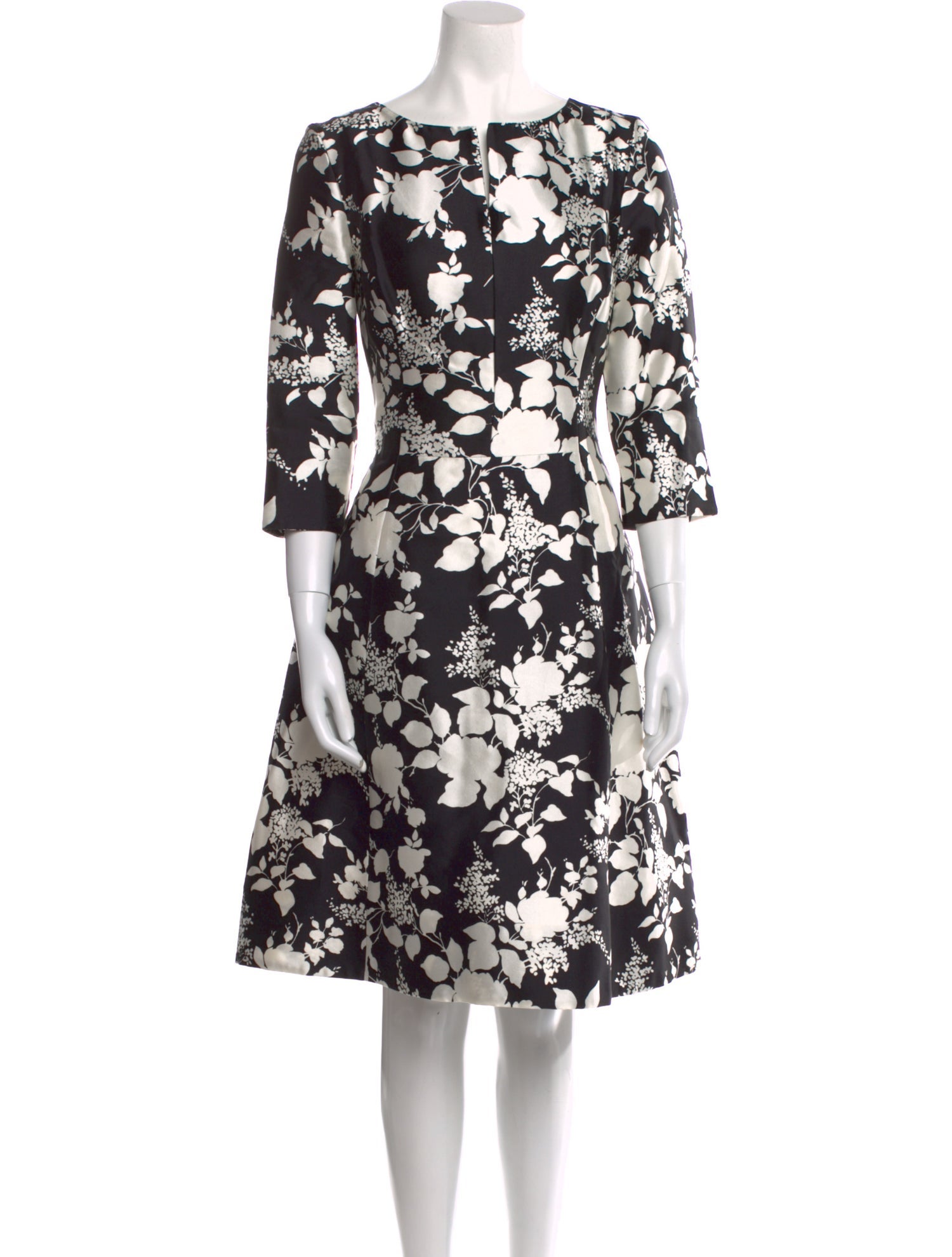 Oscar de la Renta Silk Knee-Length Dress