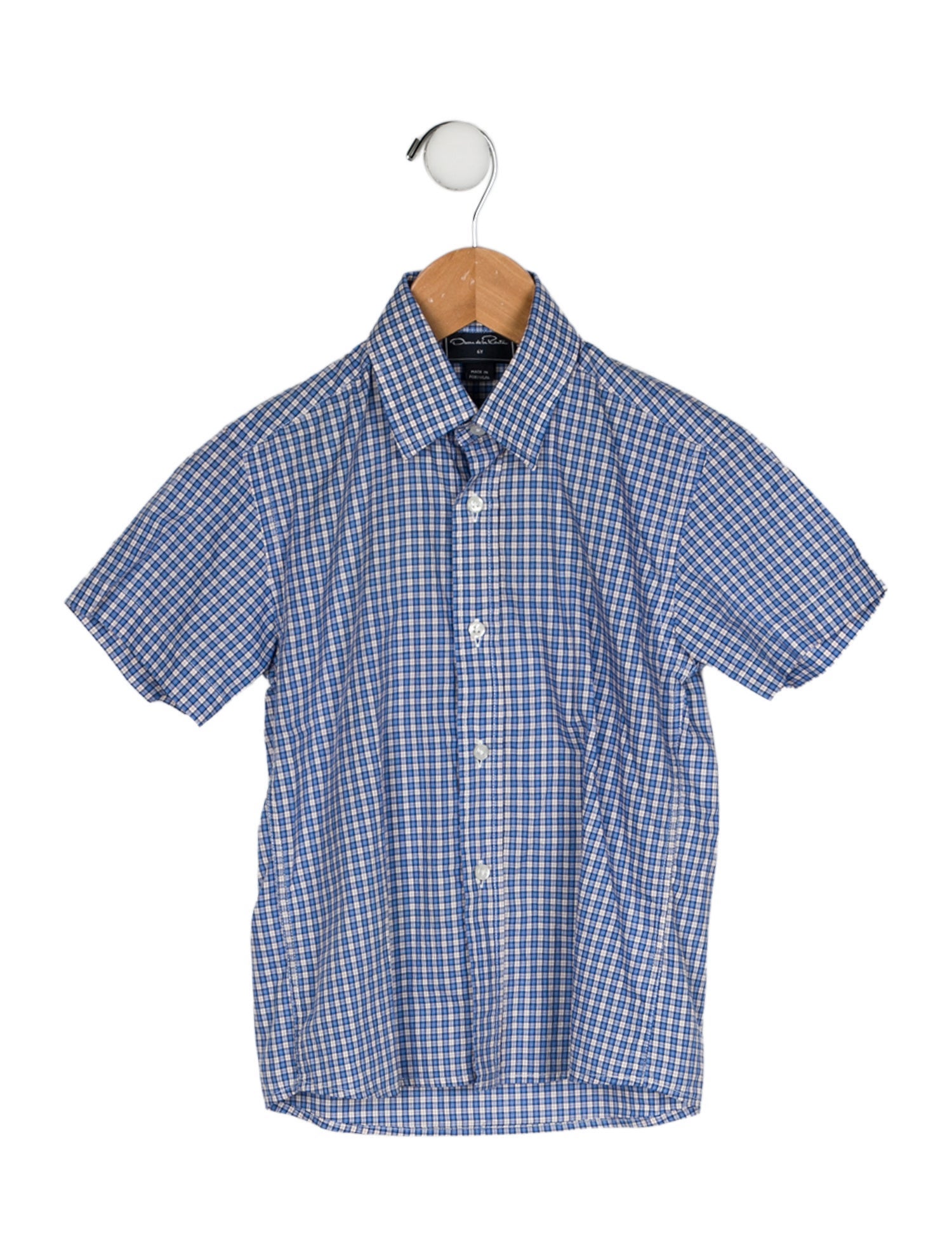 Oscar de la Renta Boys Pattern Button Up