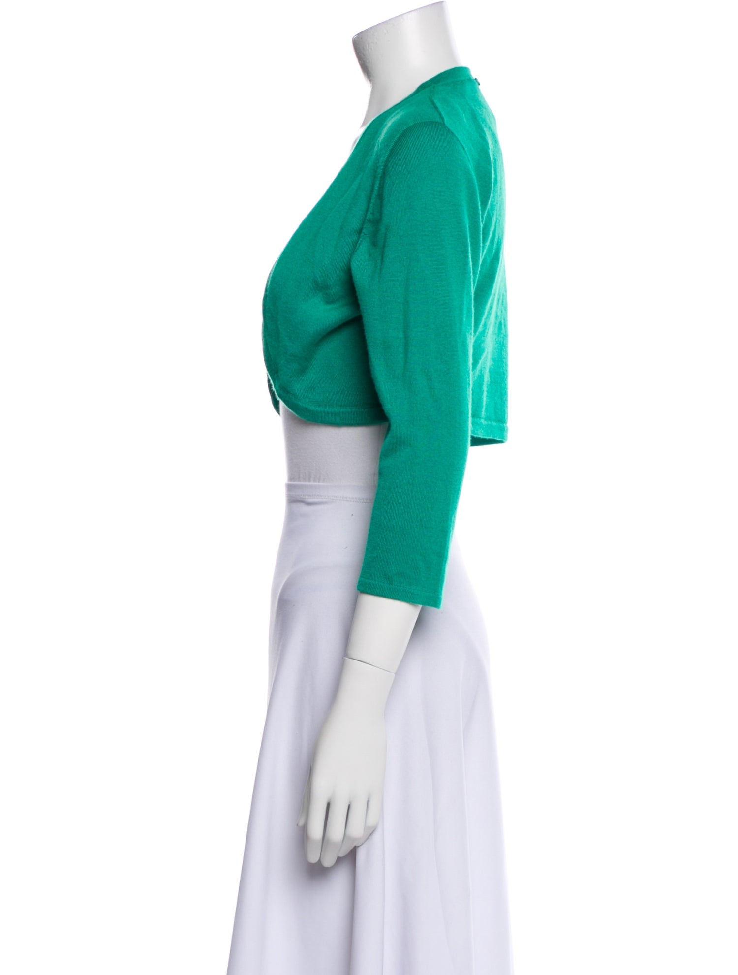 Oscar de la Renta Cashmere Open Front Sweater