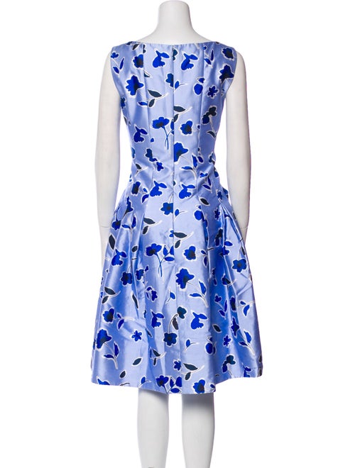 Oscar de la Renta Floral Print Knee-Length Dress
