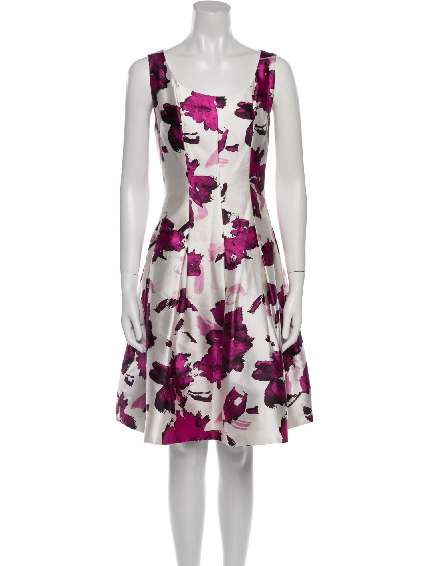 Oscar de la Renta Silk Knee-Length Dress