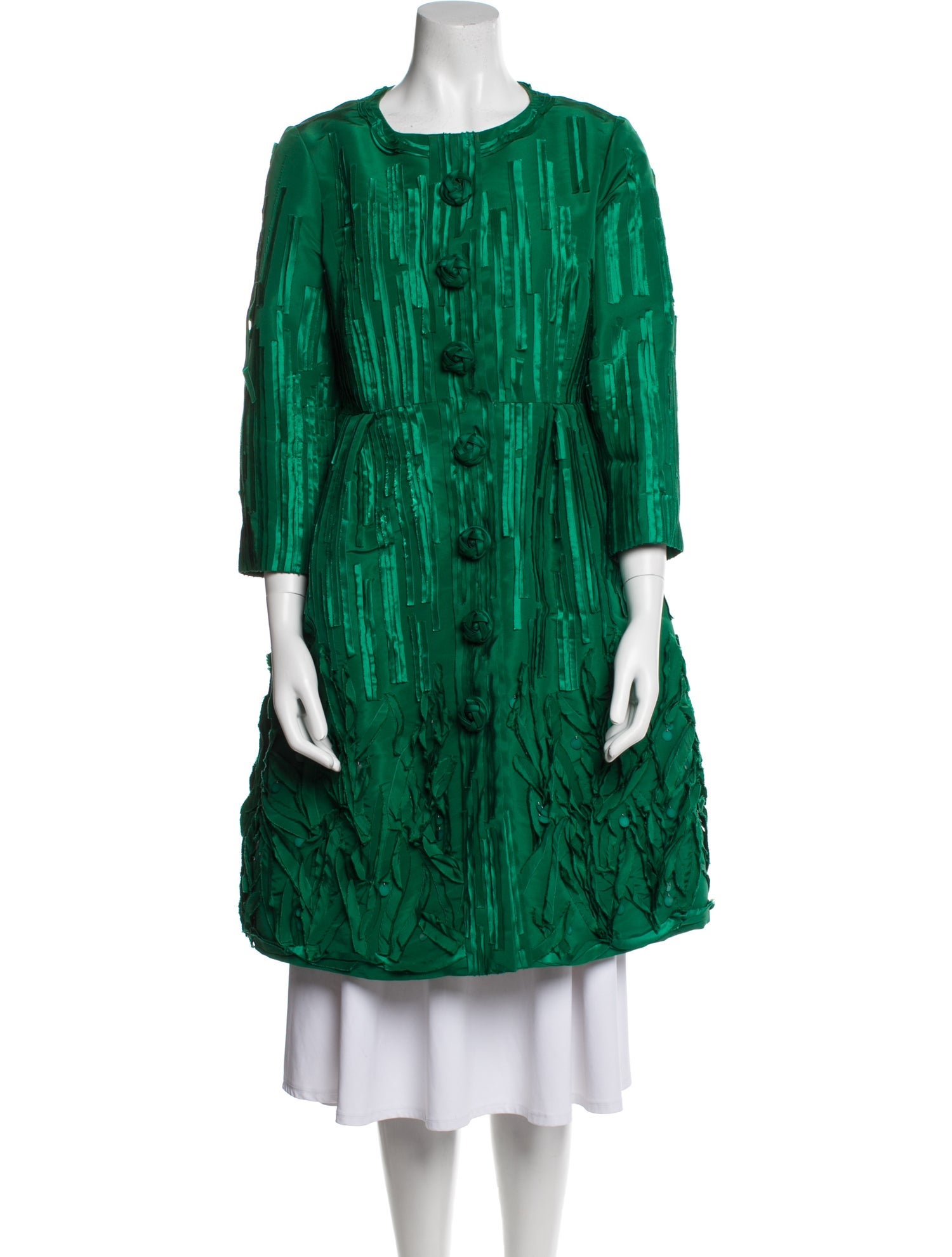 Oscar de la Renta Silk Coat