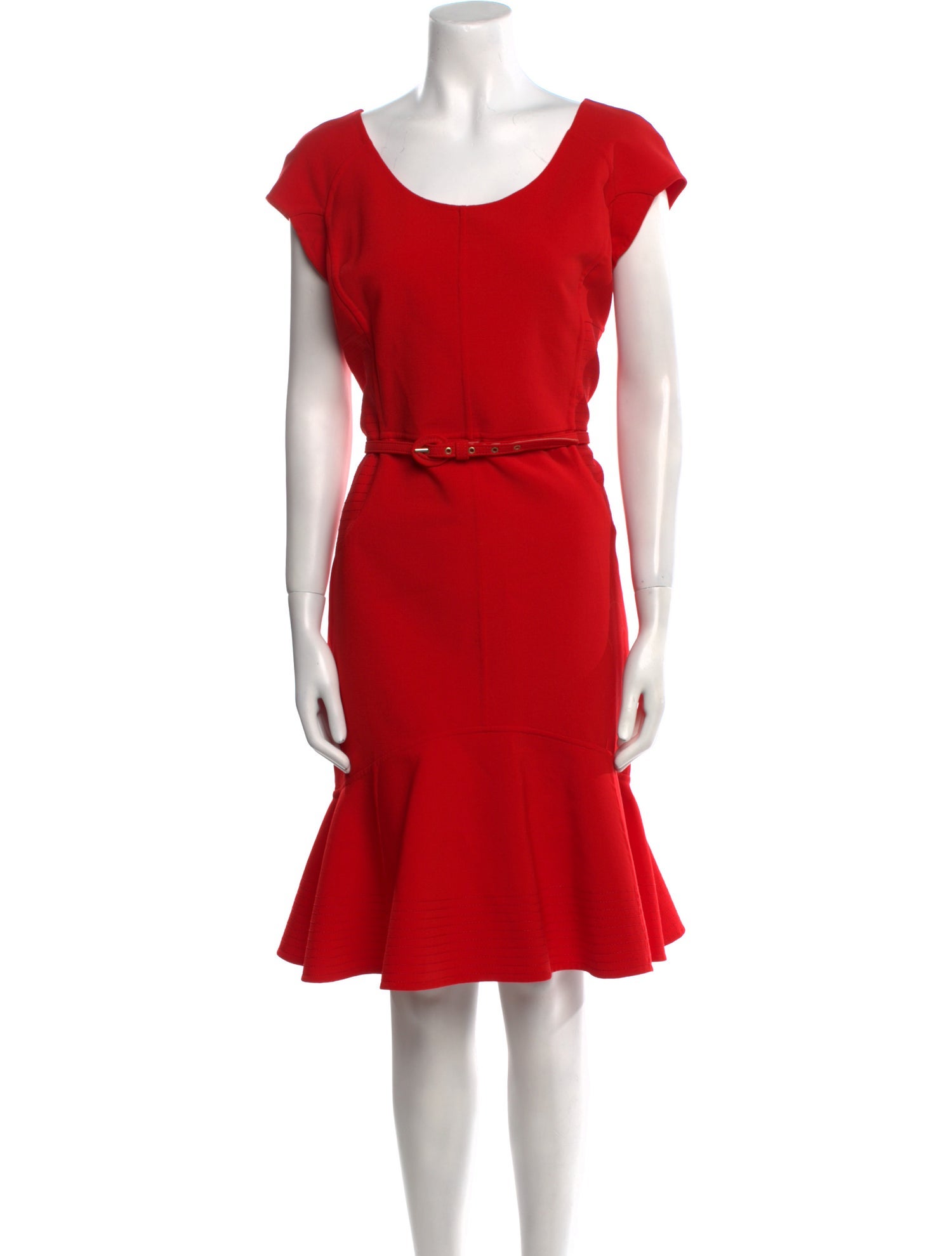 Oscar de la Renta Virgin Wool Knee-Length Dress