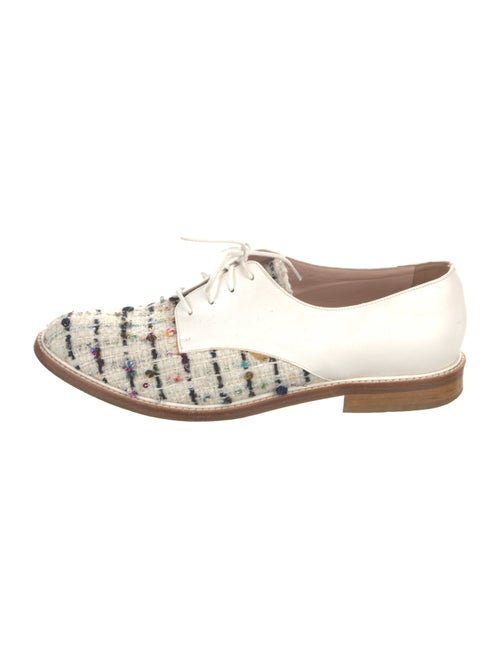 Oscar de la Renta Leather Printed Oxfords