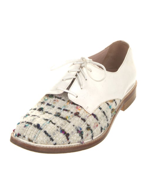 Oscar de la Renta Leather Printed Oxfords