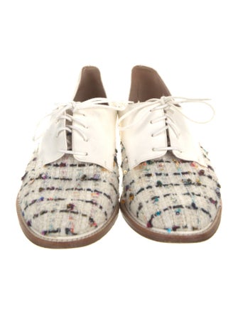 Oscar de la Renta Leather Printed Oxfords