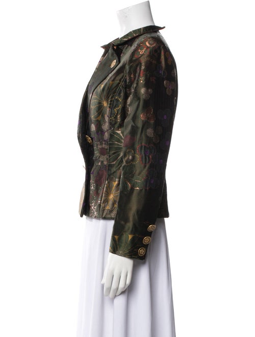 Oscar de la Renta Floral Print Blazer