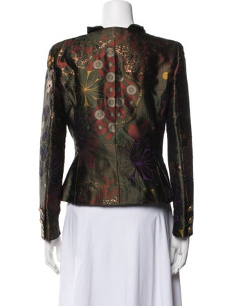 Oscar de la Renta Floral Print Blazer