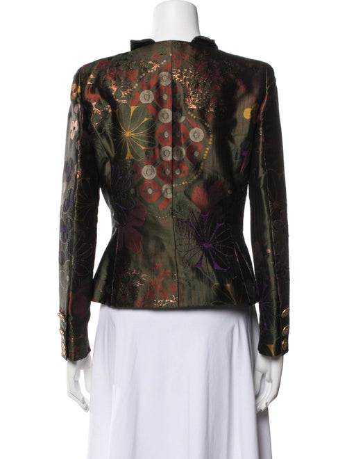 Oscar de la Renta Floral Print Blazer