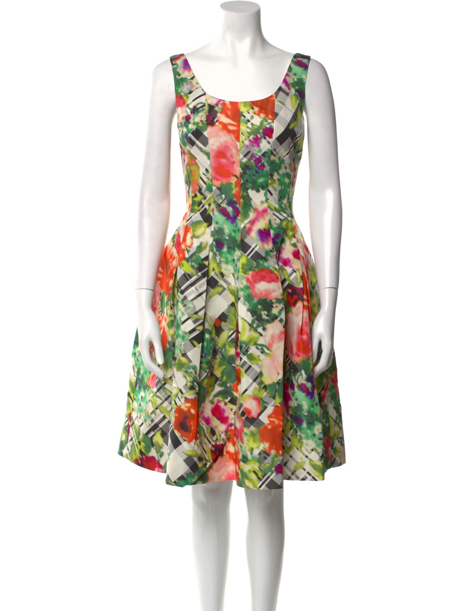 Oscar de la Renta Silk Knee-Length Dress