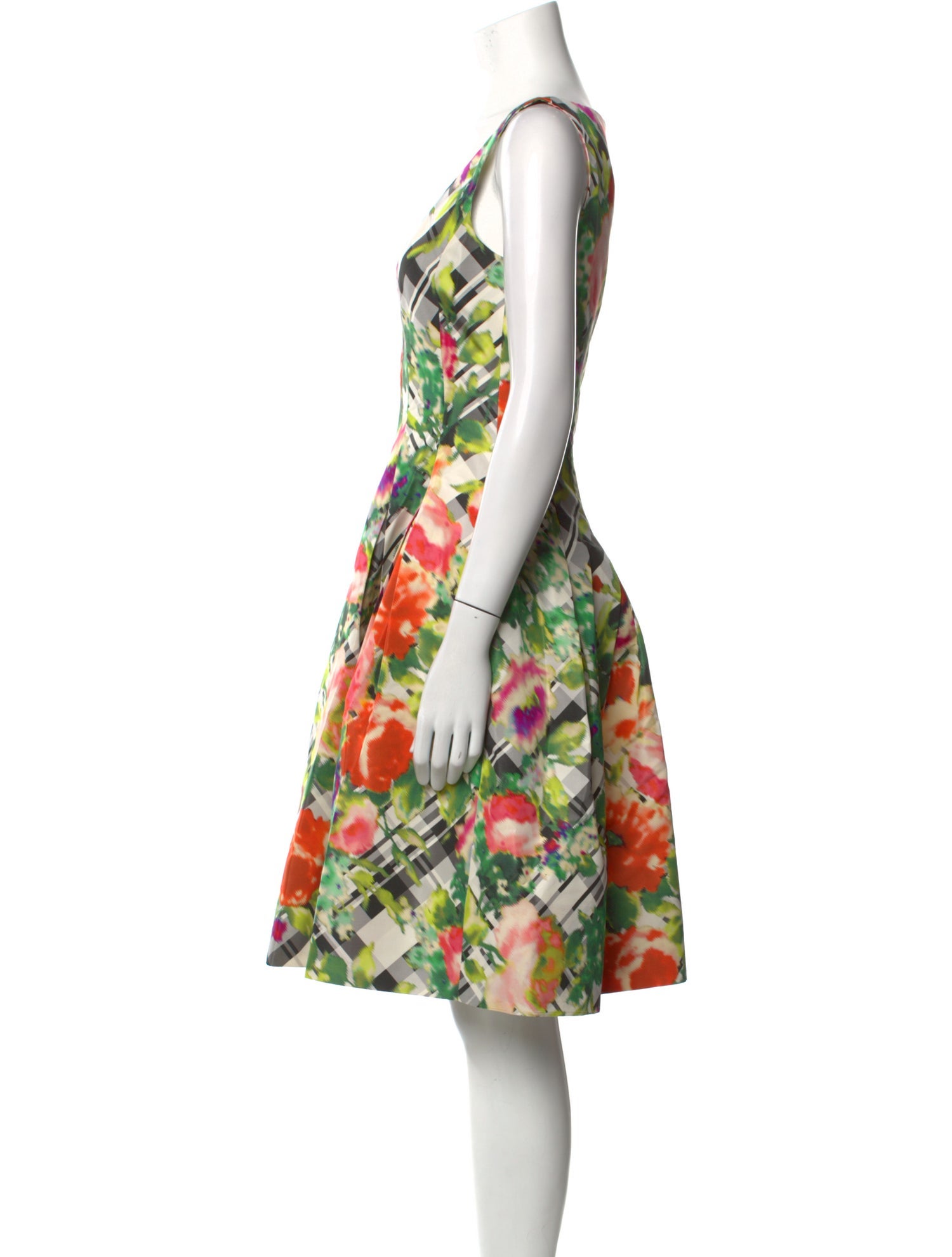 Oscar de la Renta Silk Knee-Length Dress