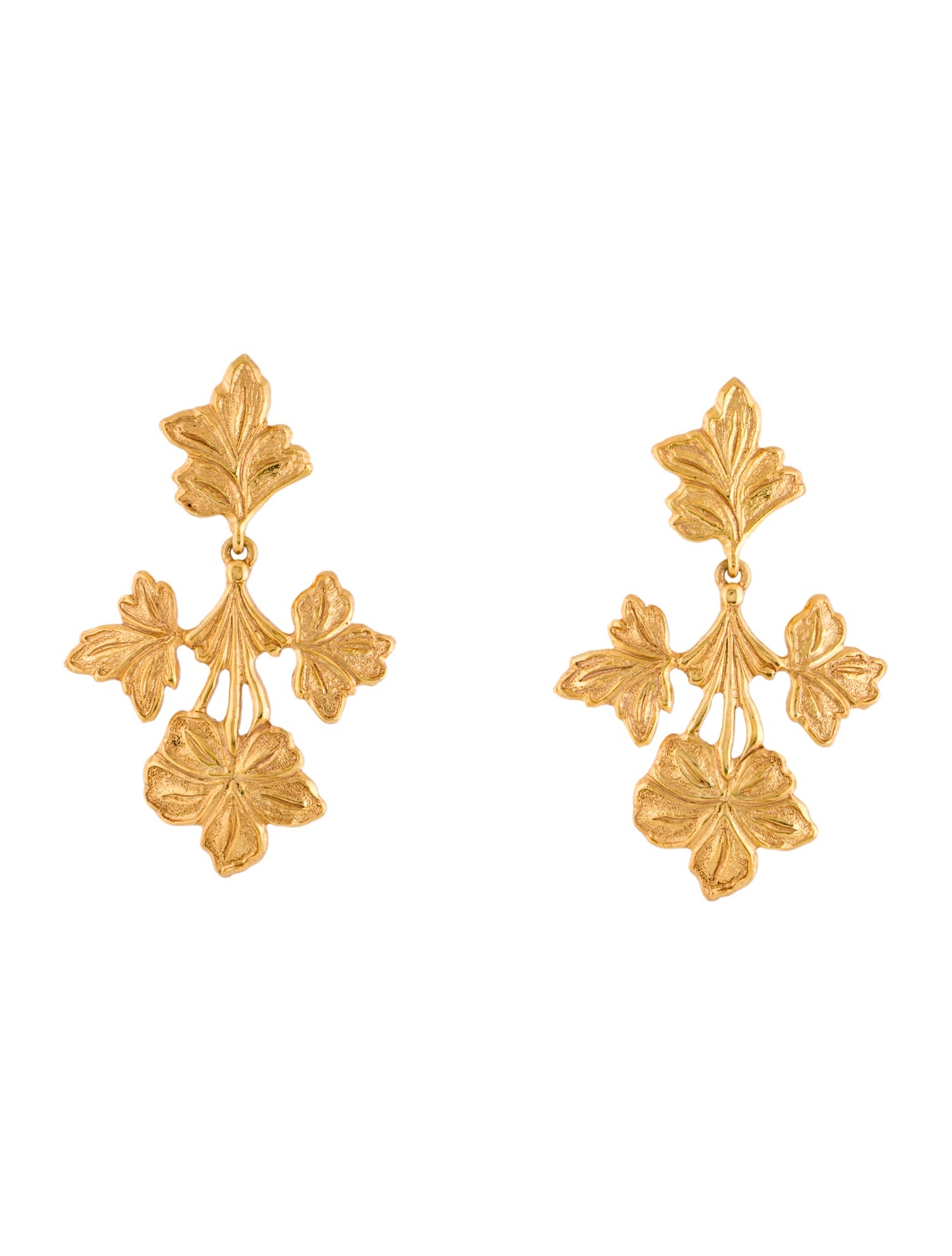 Oscar de la Renta Branch Drop Clip-On Earrings