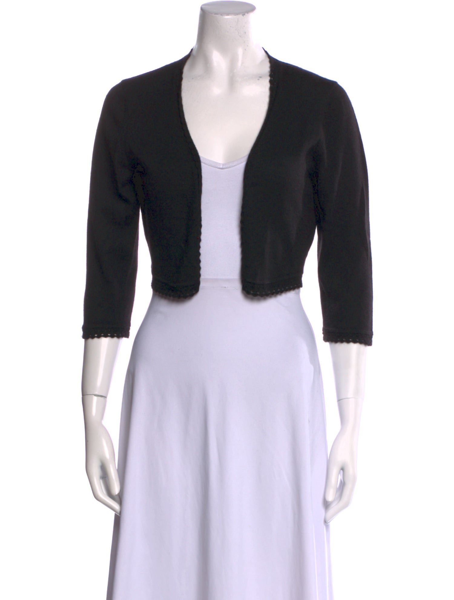 Oscar de la Renta Cashmere Open Front Sweater